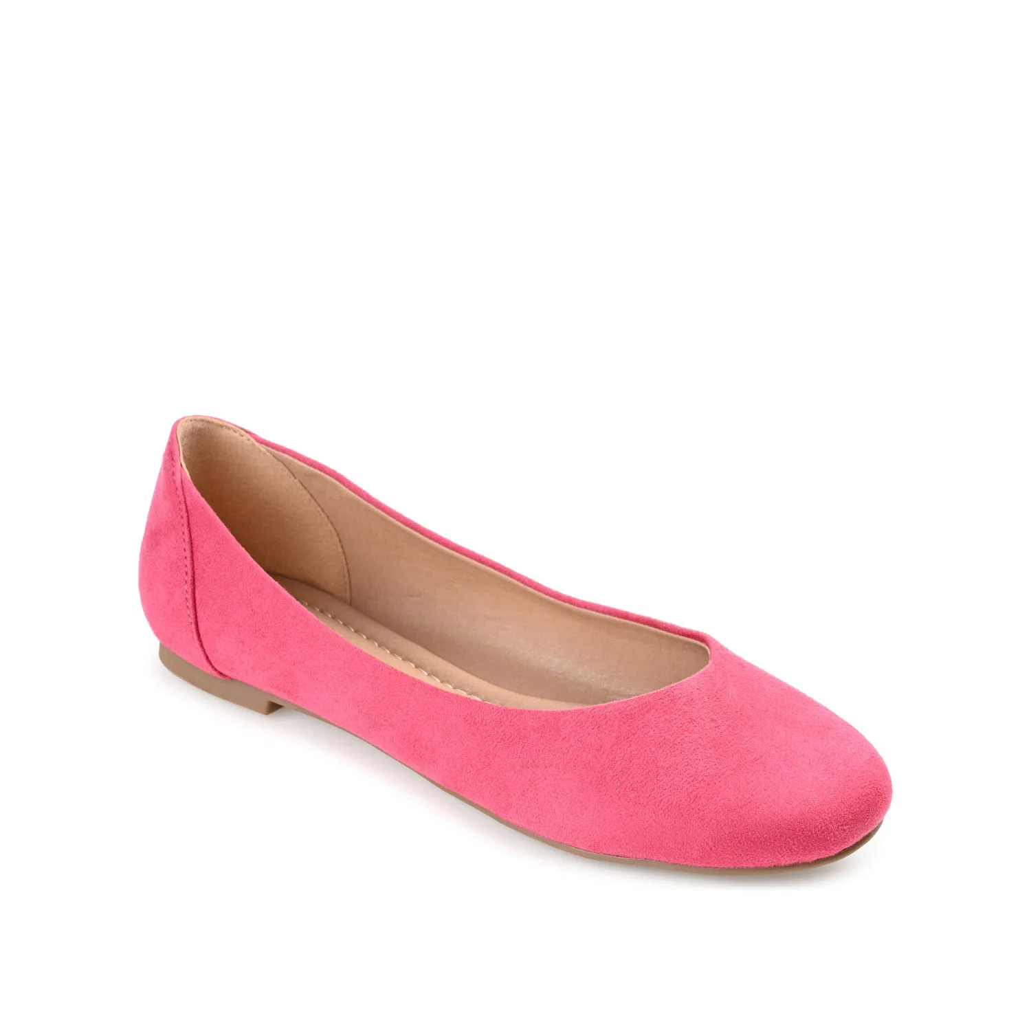 KAVN FAUX SUEDE FLATS IN WIDE - Fuchsia - Image 2