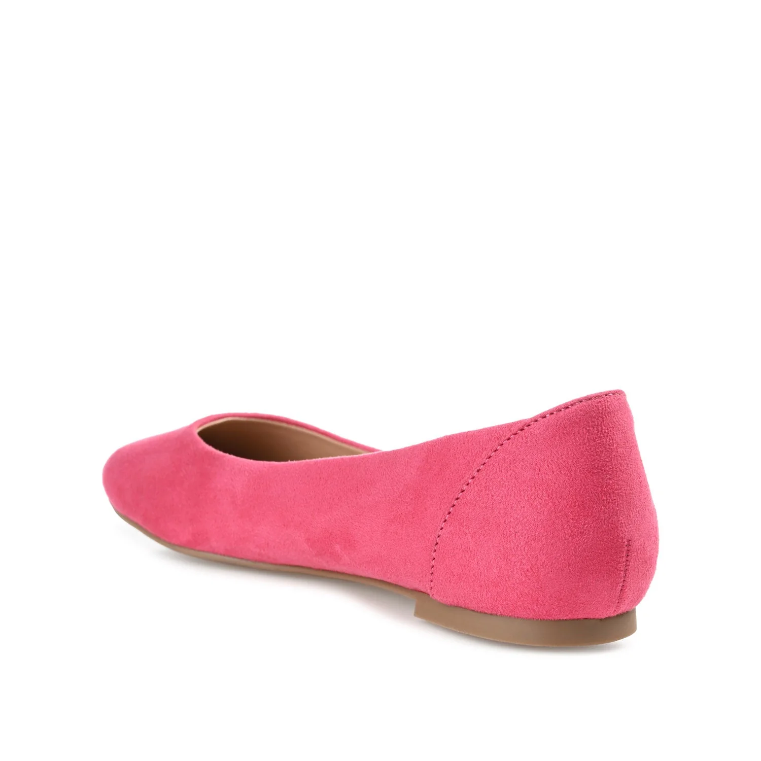 KAVN FAUX SUEDE FLATS IN WIDE - Fuchsia - Image 4