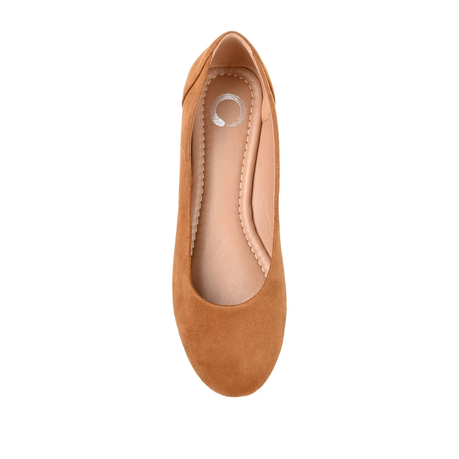 KAVN FAUX SUEDE FLATS IN WIDE - Tan - Image 6