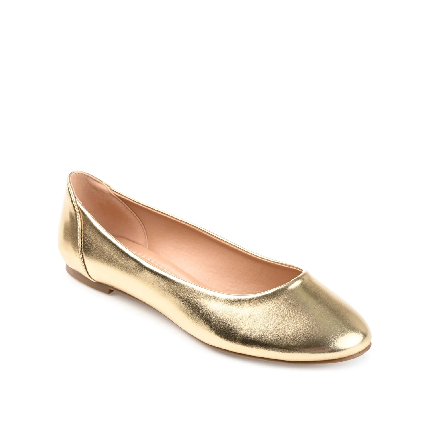 KAVN VEGAN LEATHER FLATS IN WIDE - Gold PU - Image 2
