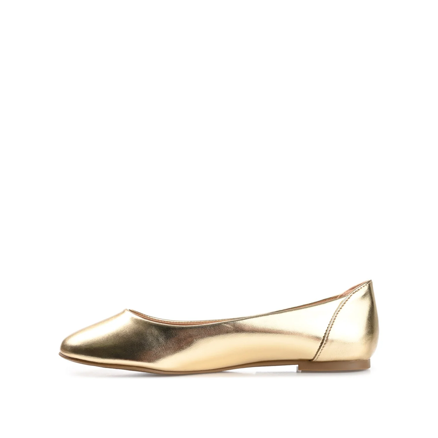 KAVN VEGAN LEATHER FLATS IN WIDE - Gold PU - Image 3