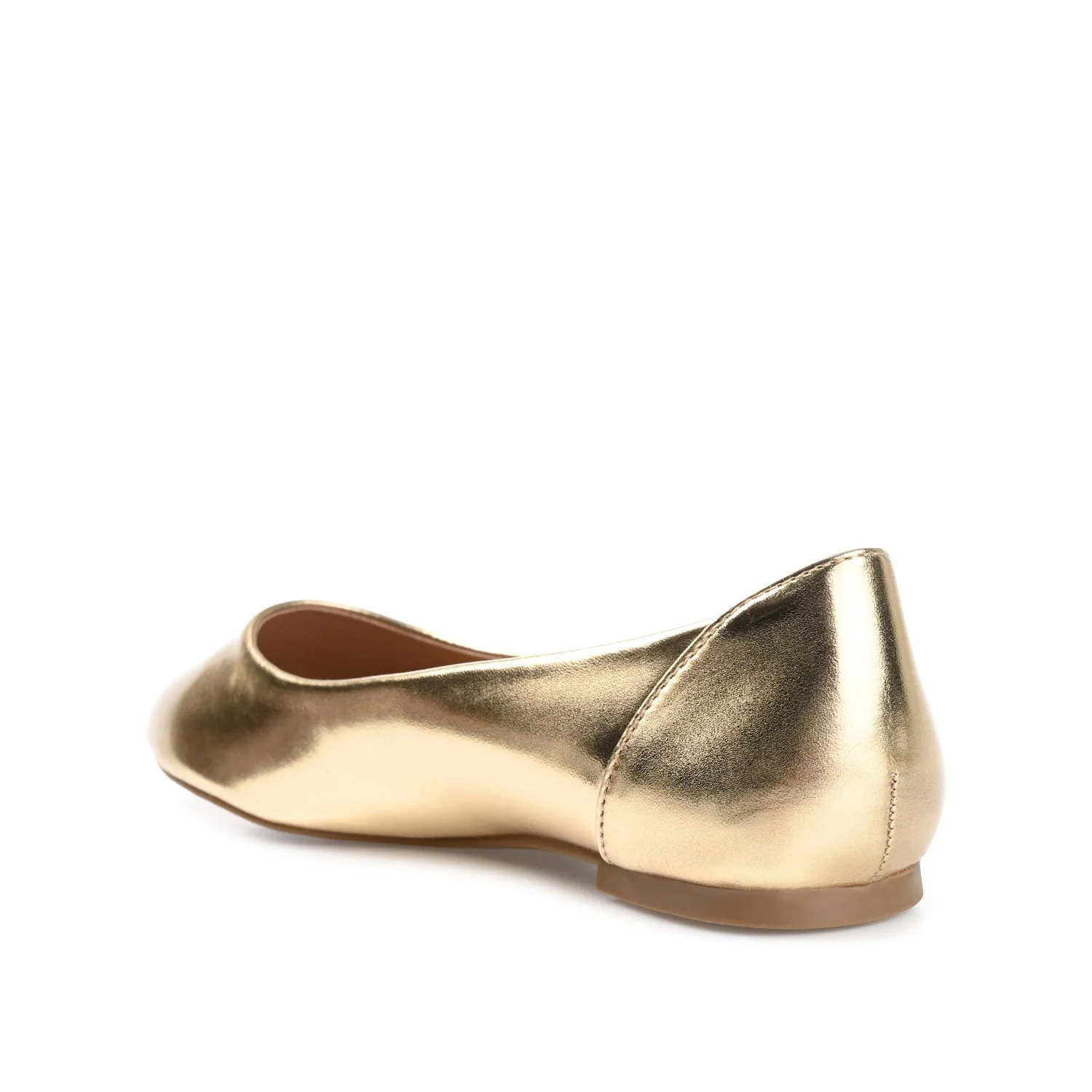 KAVN VEGAN LEATHER FLATS IN WIDE - Gold PU - Image 4
