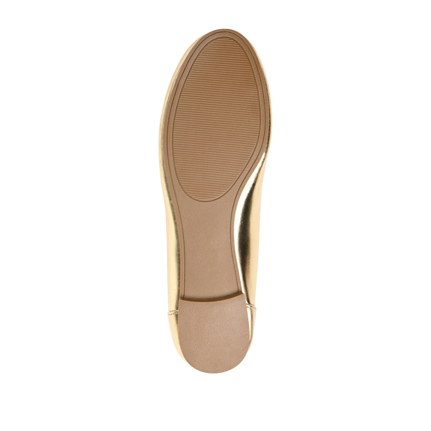 KAVN VEGAN LEATHER FLATS IN WIDE - Gold PU - Image 8