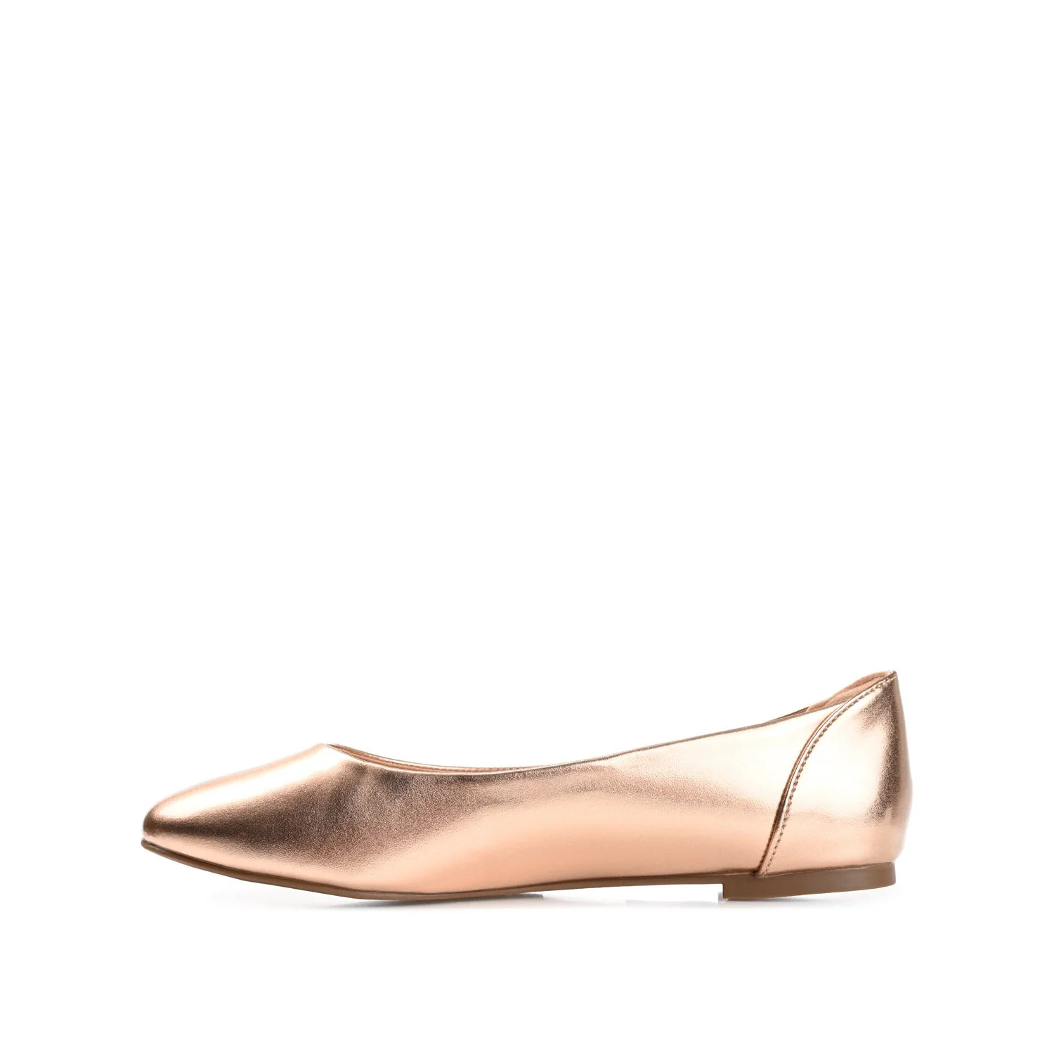 KAVN VEGAN LEATHER FLATS IN WIDE - Rose Gold PU - Image 3