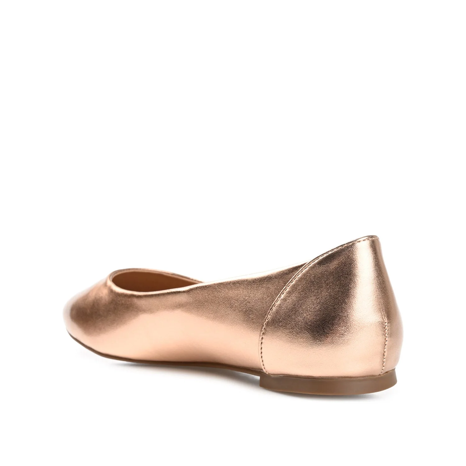 KAVN VEGAN LEATHER FLATS IN WIDE - Rose Gold PU - Image 4