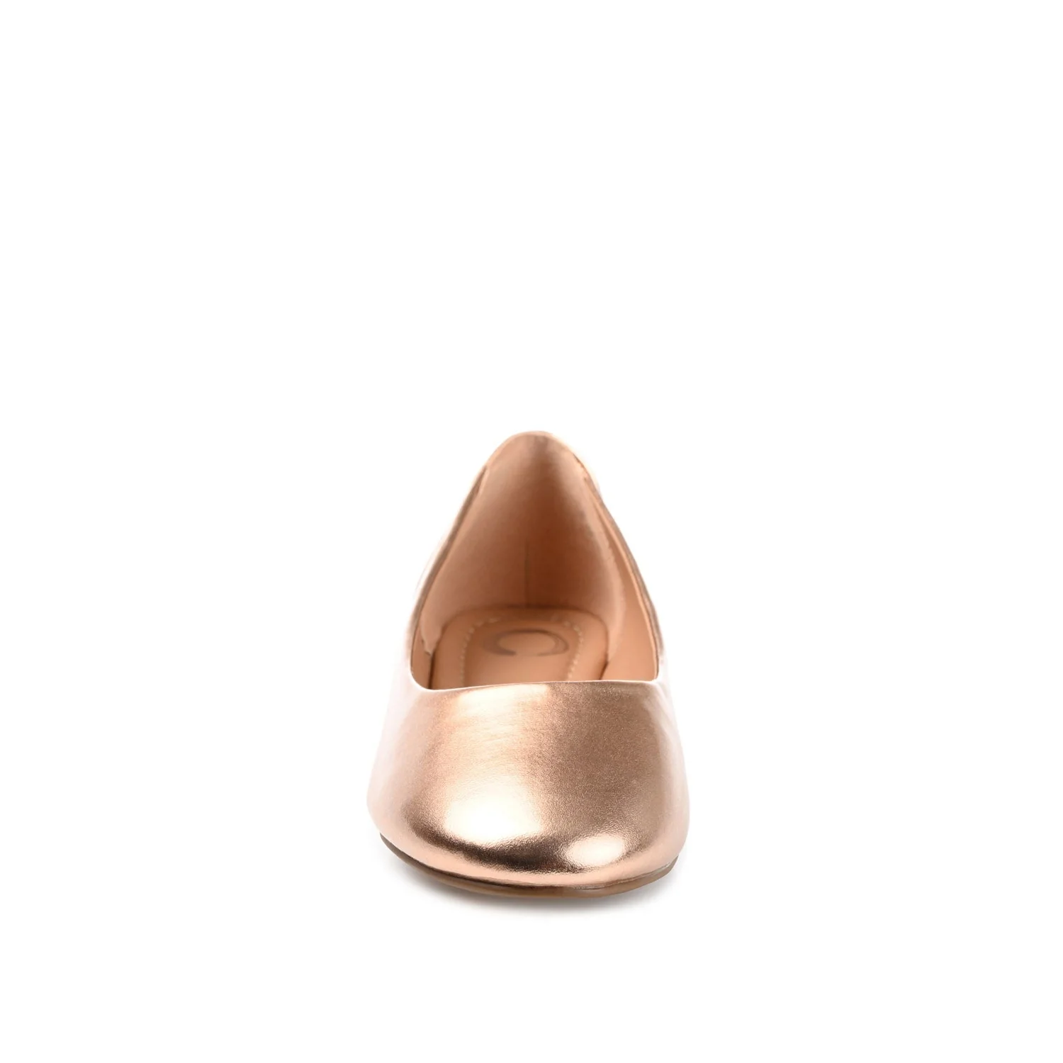 KAVN VEGAN LEATHER FLATS IN WIDE - Rose Gold PU - Image 5