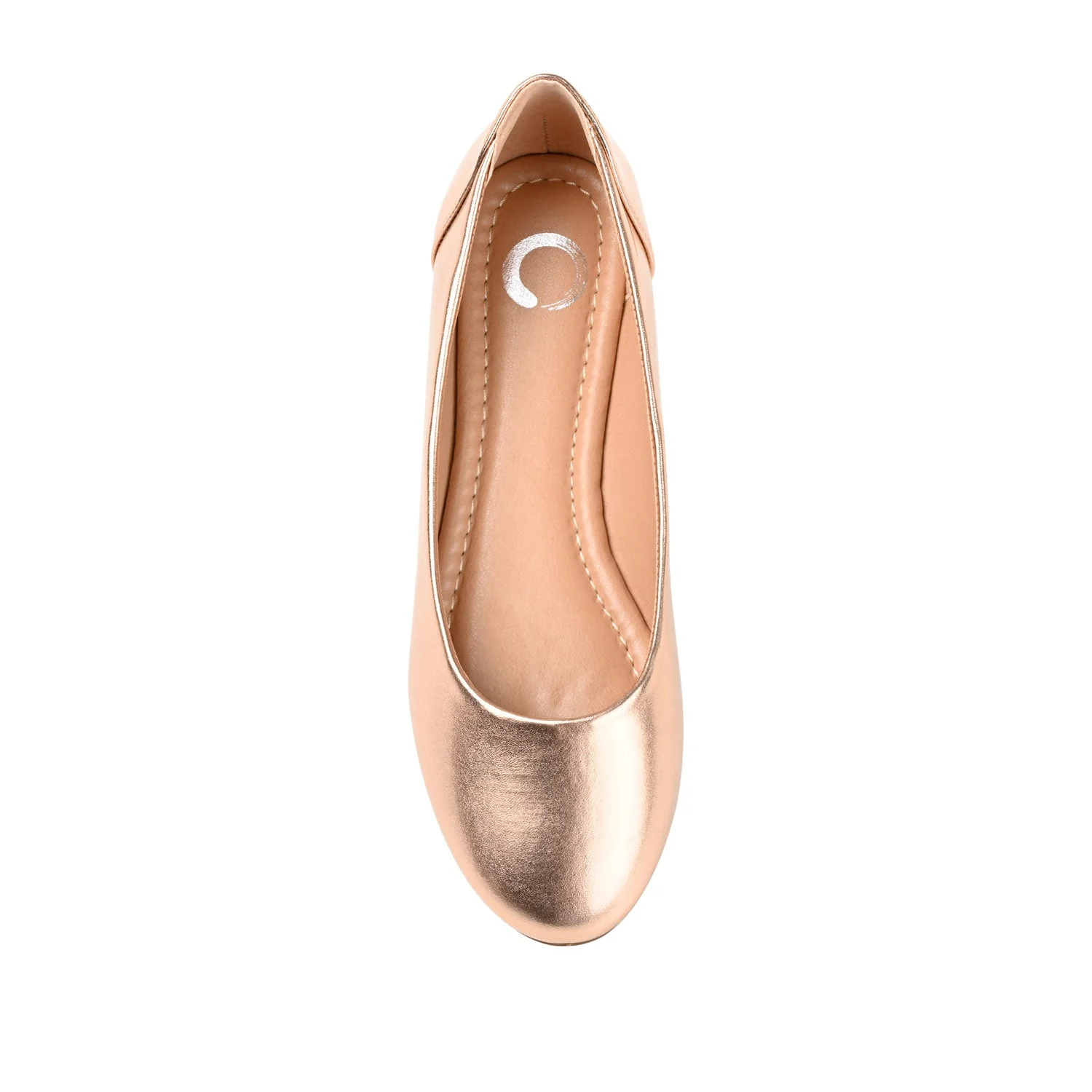 KAVN VEGAN LEATHER FLATS IN WIDE - Rose Gold PU - Image 6