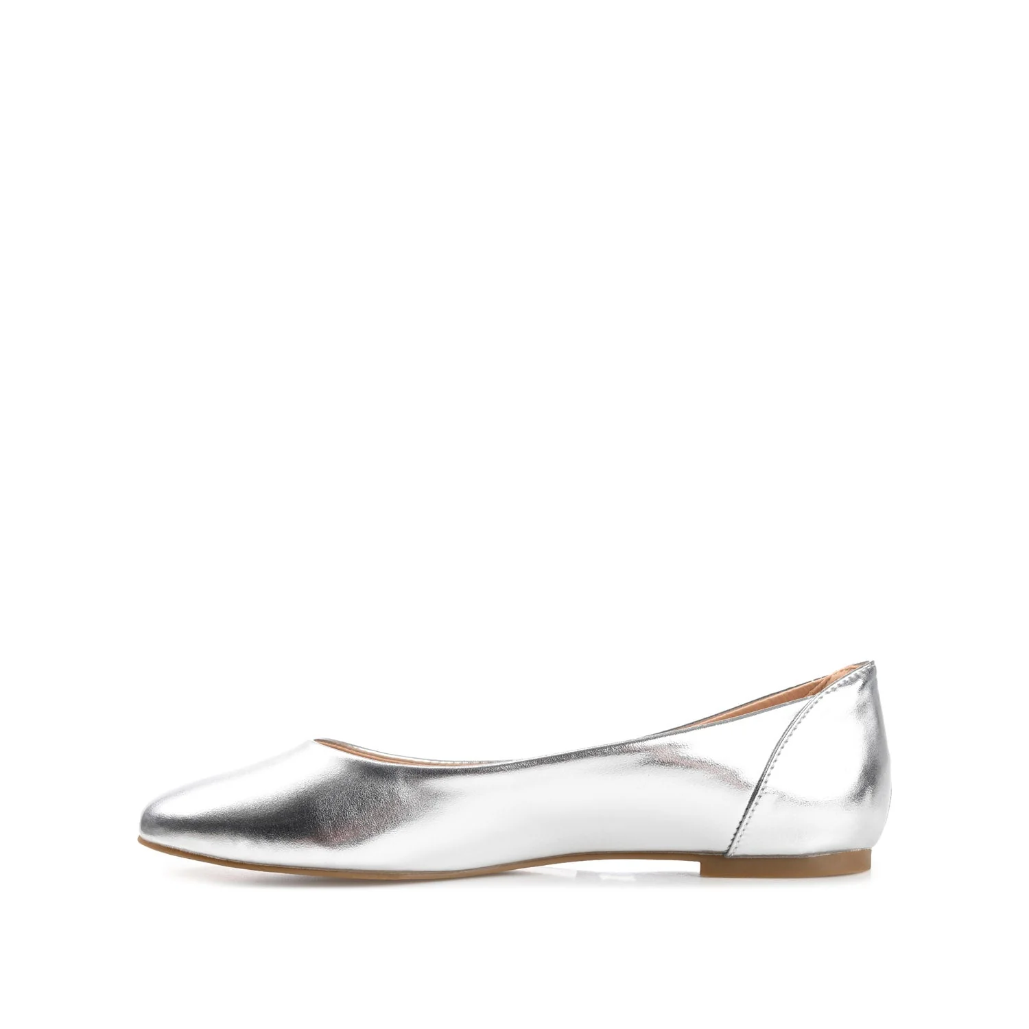 KAVN VEGAN LEATHER FLATS IN WIDE - Silver PU - Image 3
