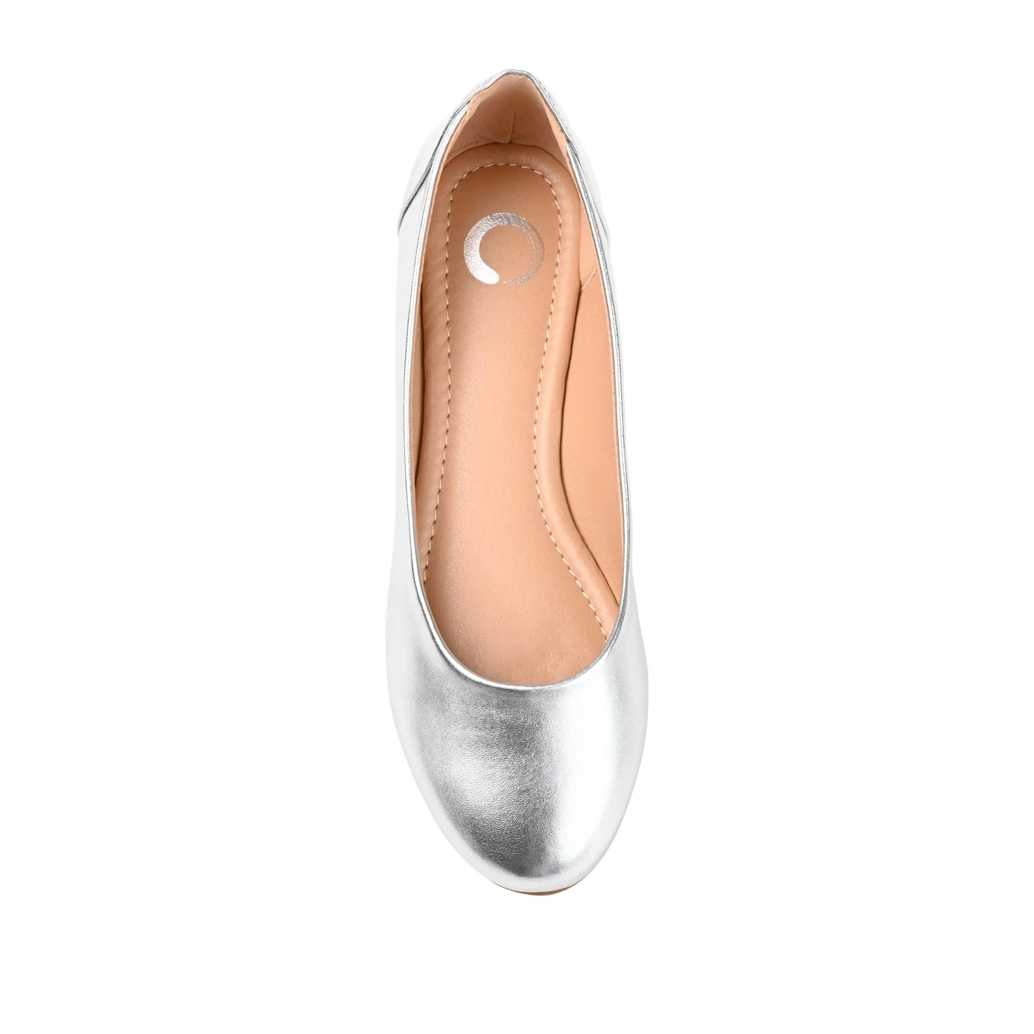 KAVN VEGAN LEATHER FLATS IN WIDE - Silver PU - Image 6