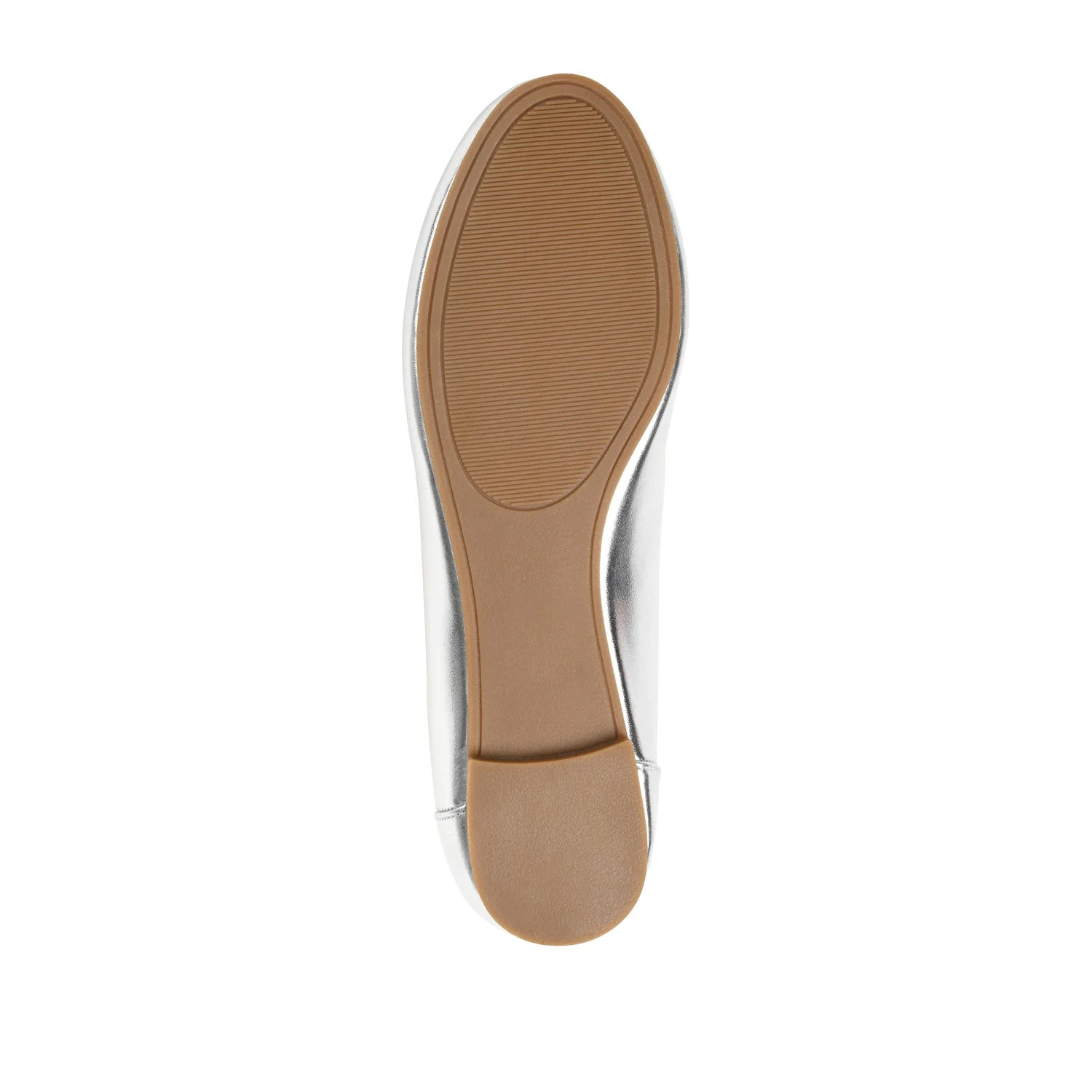 KAVN VEGAN LEATHER FLATS IN WIDE - Silver PU - Image 8