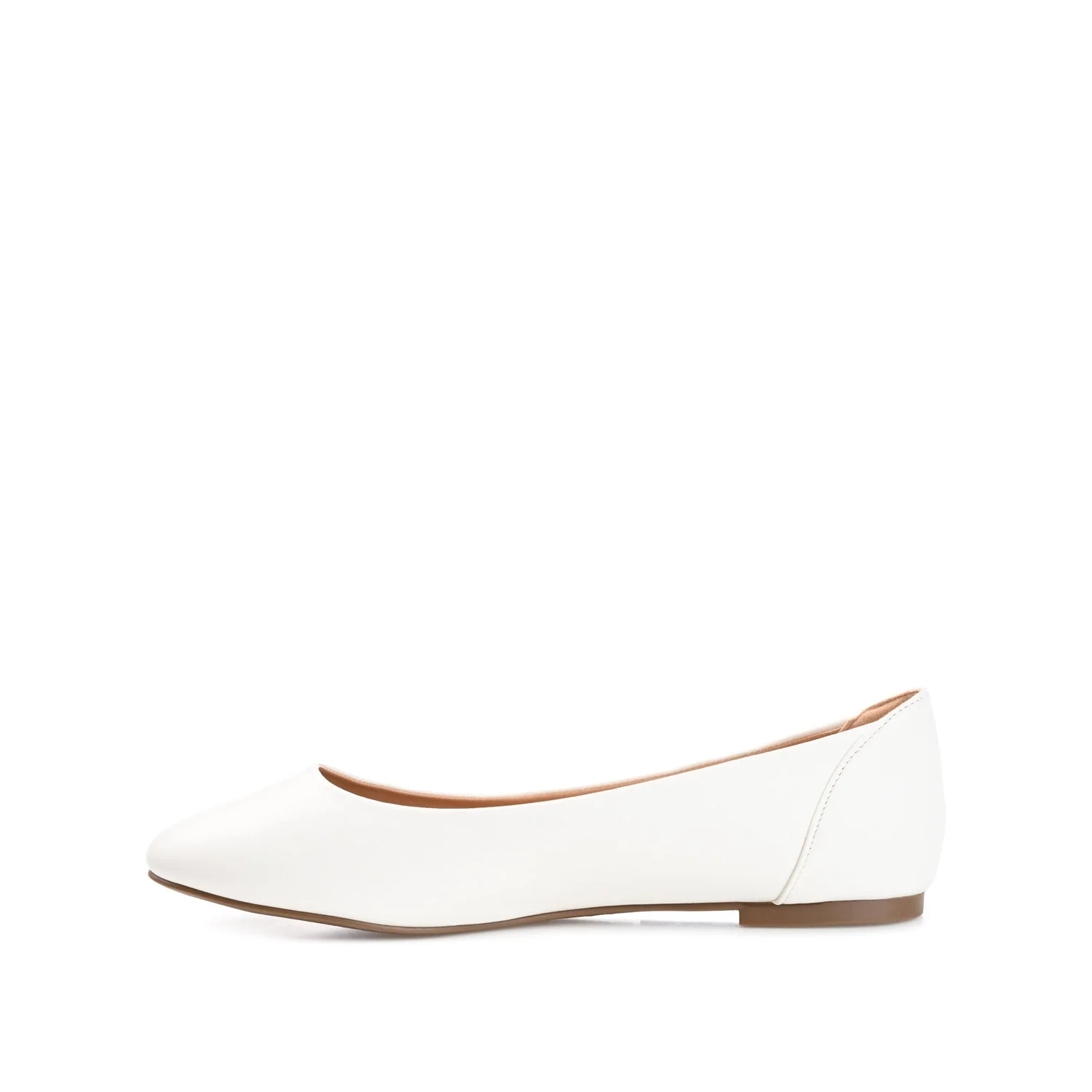 KAVN VEGAN LEATHER FLATS IN WIDE - White - Image 3