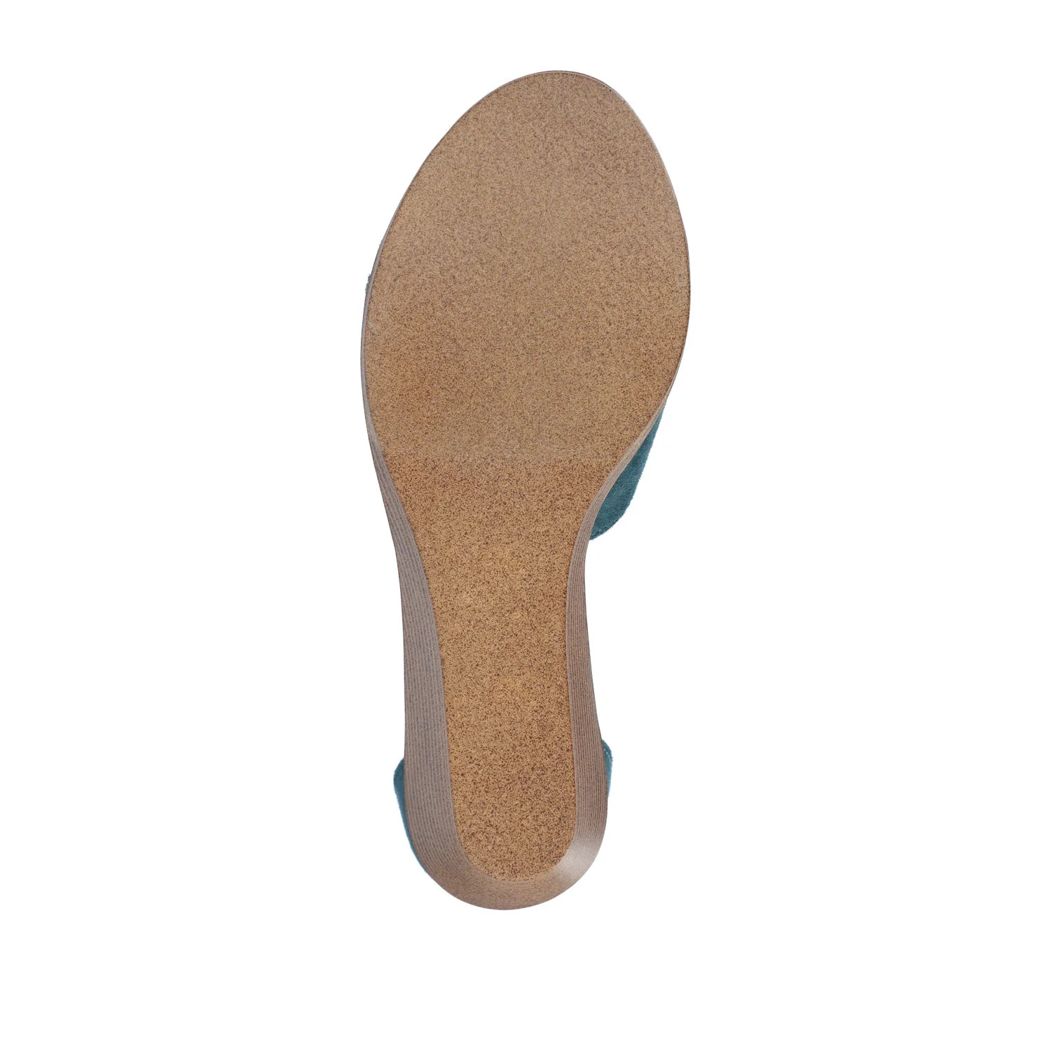 KEDZIE WEDGE HEELED SANDALS IN WIDE - Blue Faux Suede - Image 8