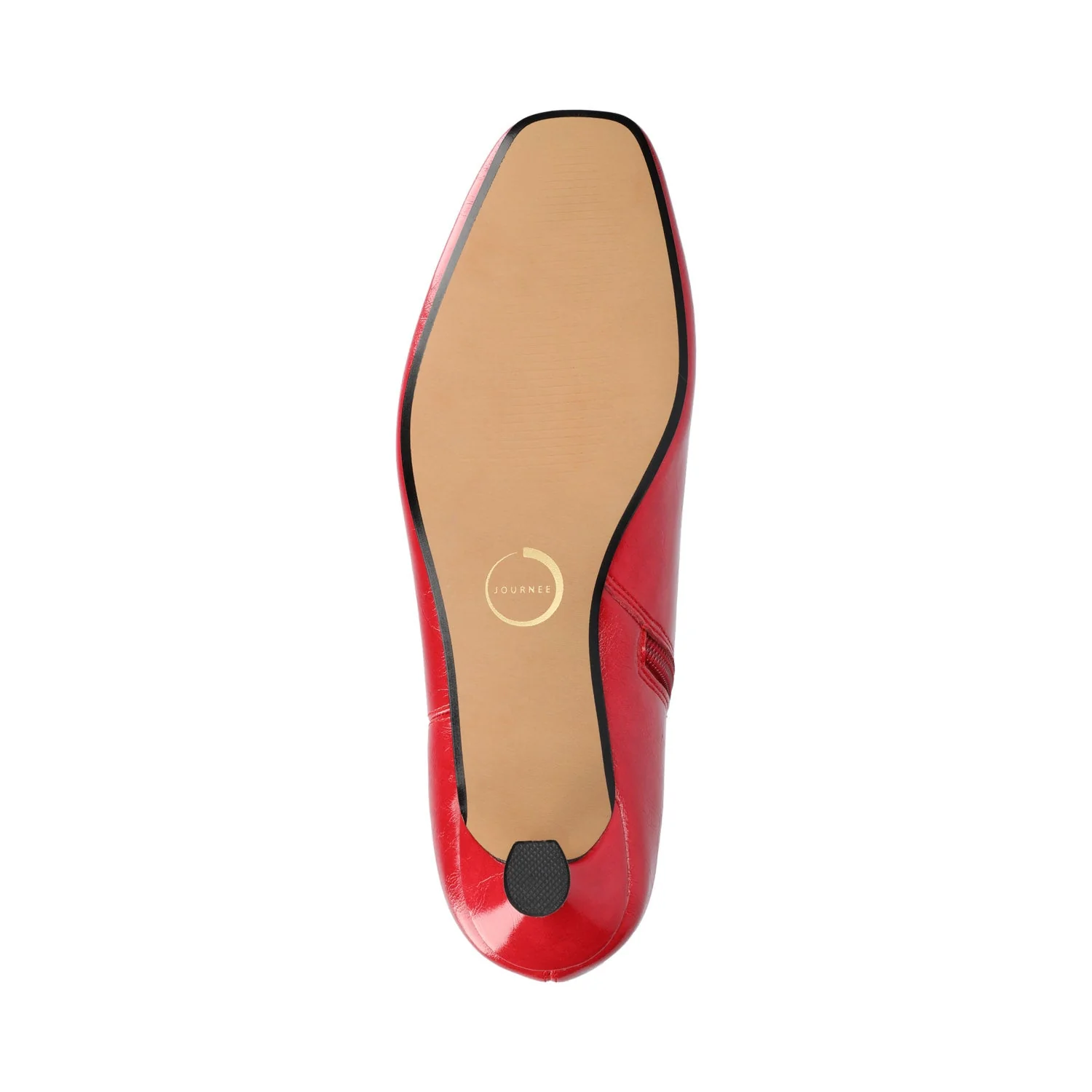 KELSSA POINTED TOE BOOTIES IN VEGAN LEATHER - Red Patent - Image 5
