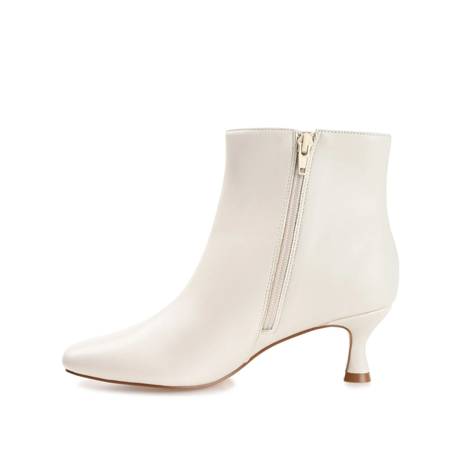 KELSSA POINTED TOE BOOTIES IN WIDE - Bone - Image 3