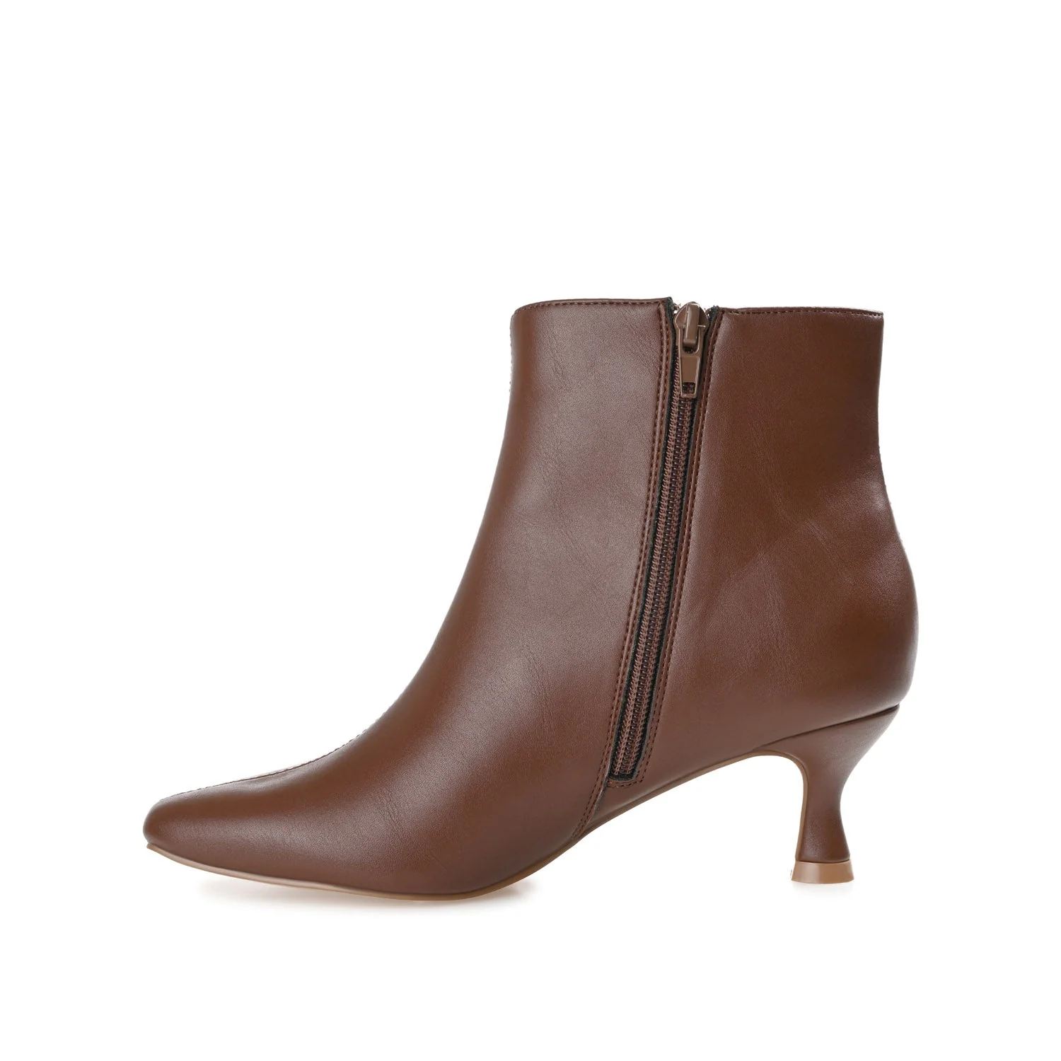 KELSSA POINTED TOE BOOTIES IN WIDE - Brown - Image 3