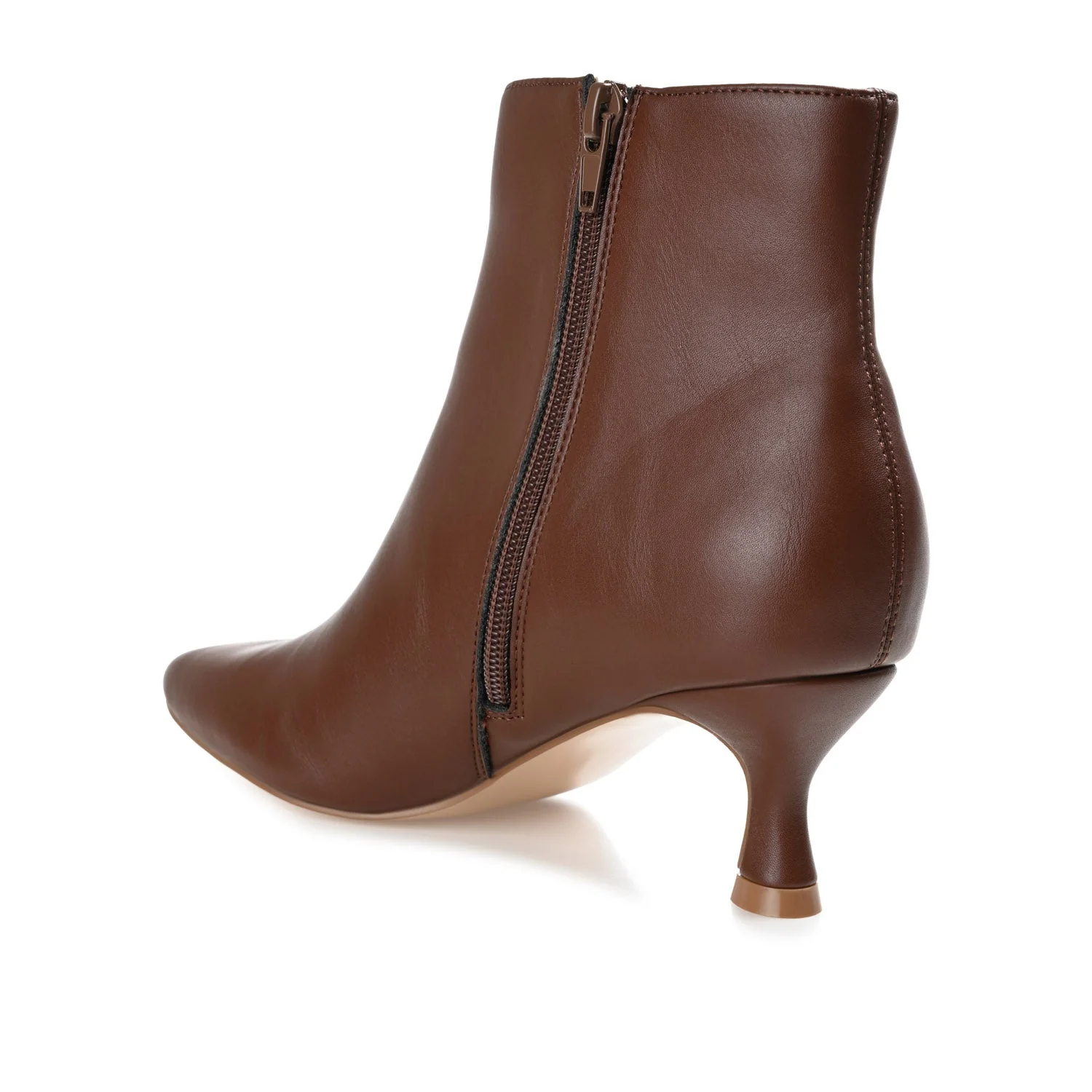 KELSSA POINTED TOE BOOTIES IN WIDE - Brown - Image 4