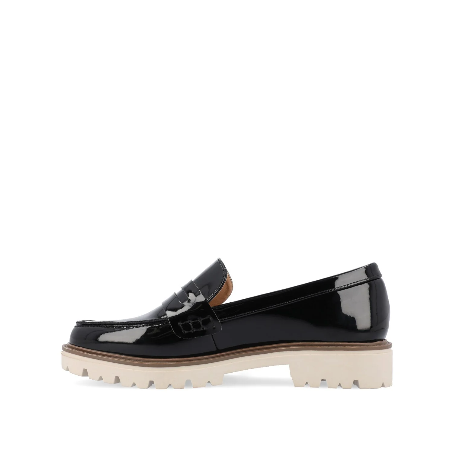 KENLY LOAFER FLATS IN VEGAN LEATHER - Black Patent - Image 3