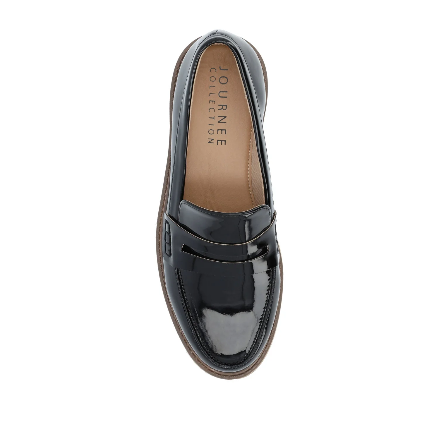 KENLY LOAFER FLATS IN VEGAN LEATHER - Black Patent - Image 5