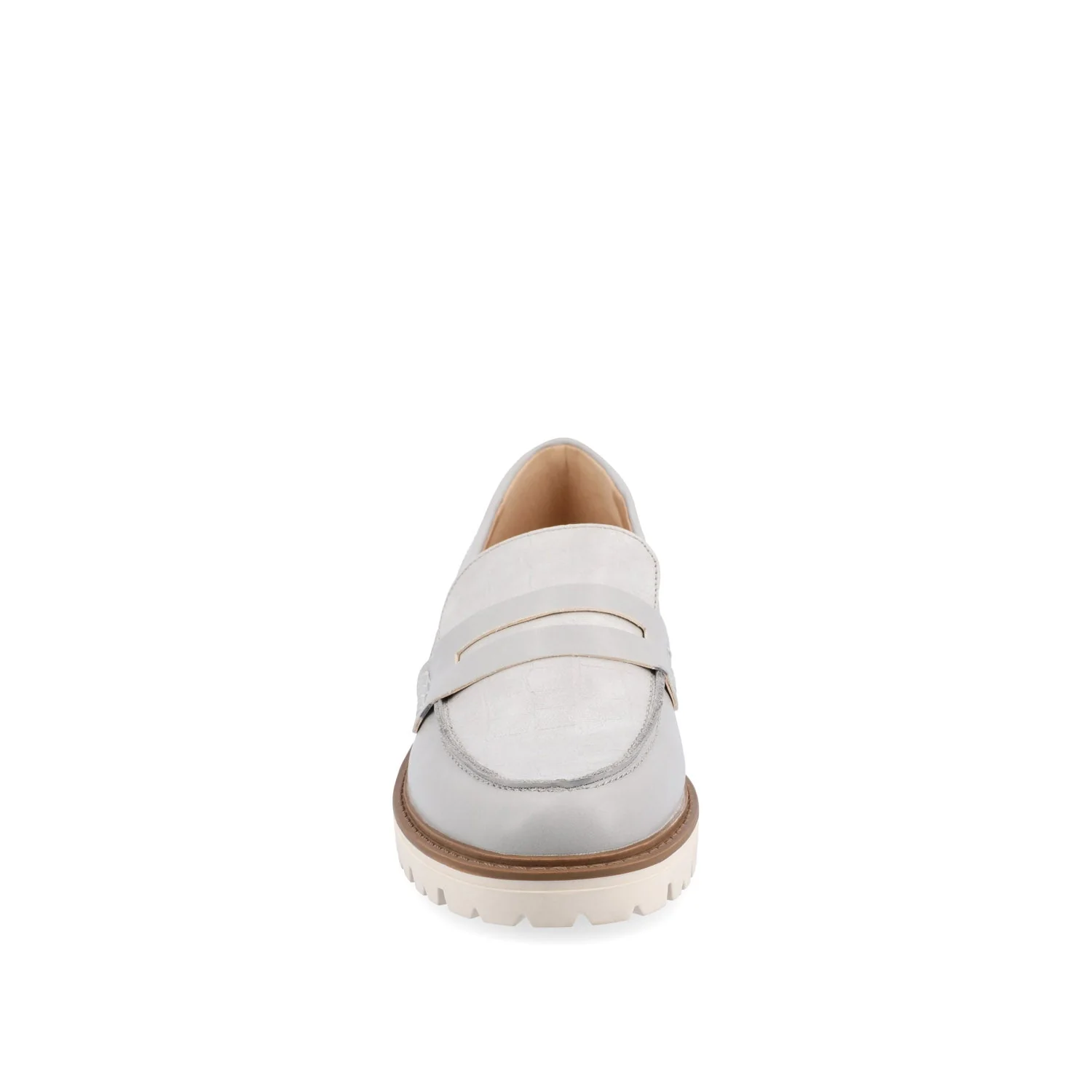 KENLY LOAFER FLATS IN VEGAN LEATHER - Grey PU - Image 5