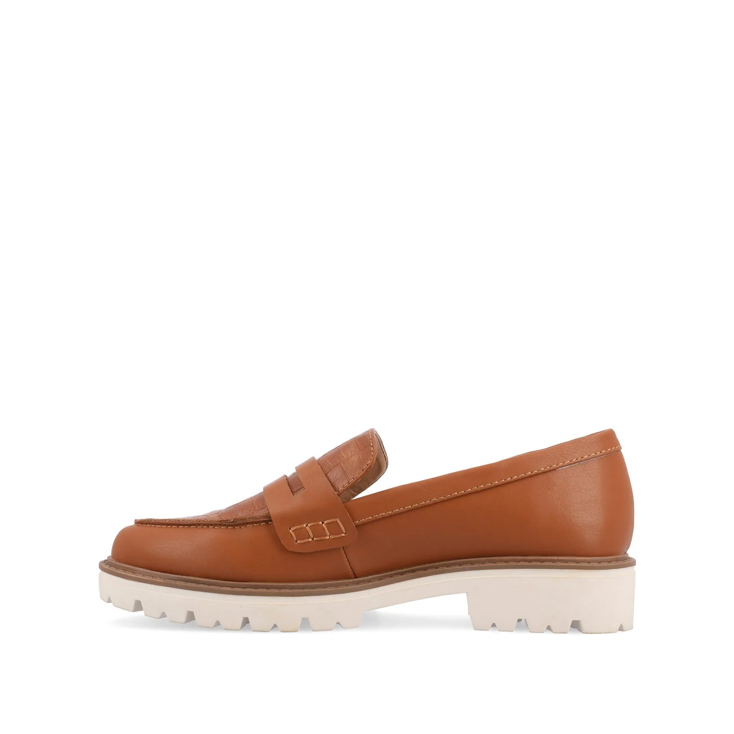 KENLY LOAFER FLATS IN VEGAN LEATHER - Tan PU - Image 3