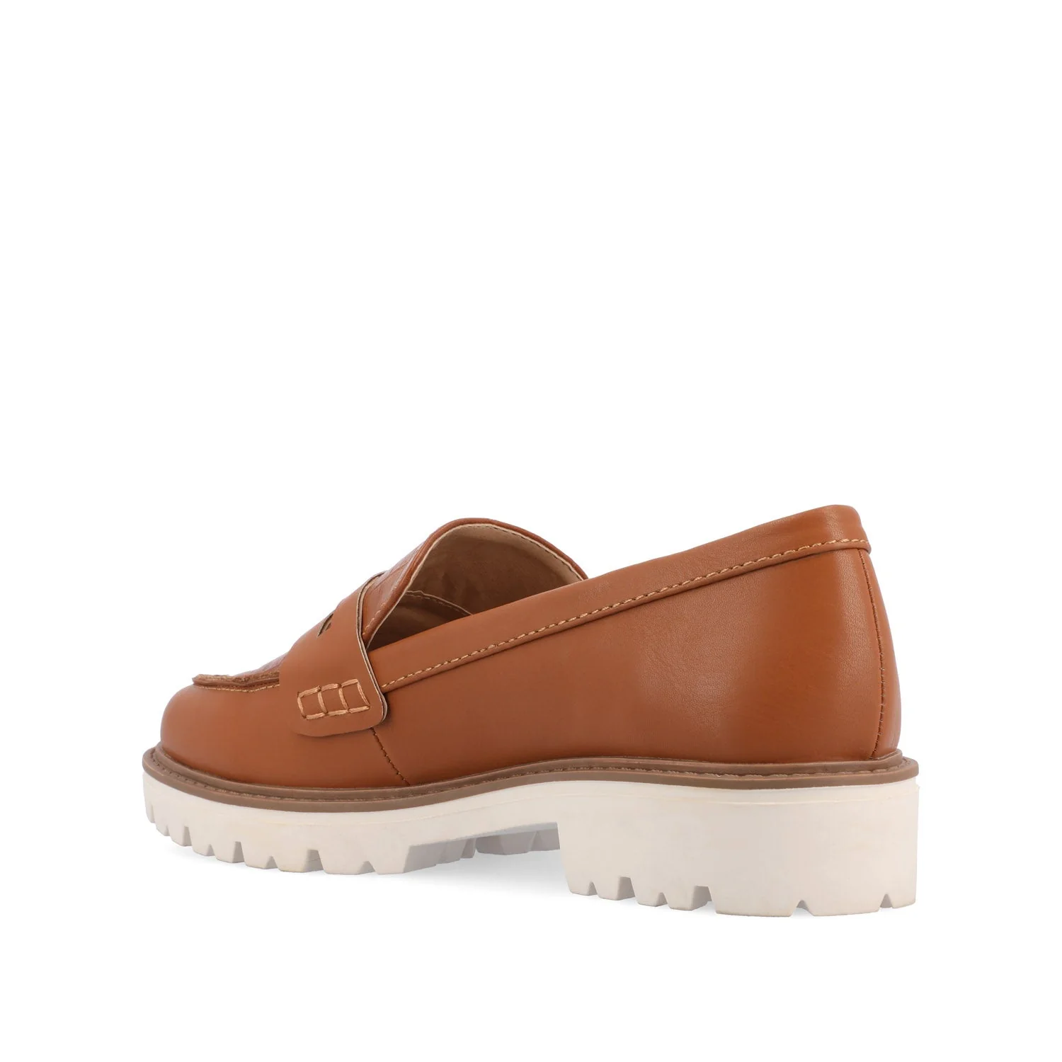 KENLY LOAFER FLATS IN VEGAN LEATHER - Tan PU - Image 4