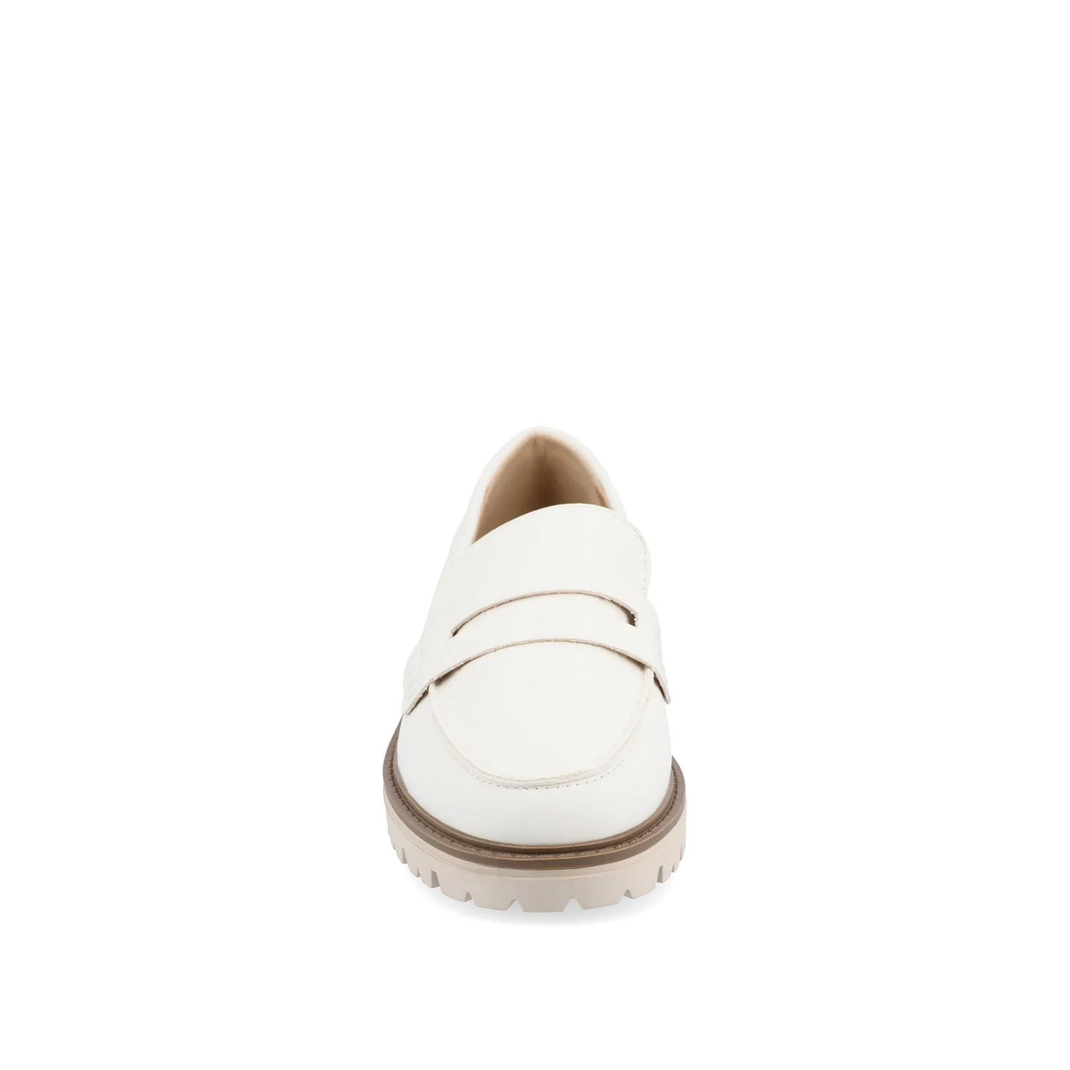 KENLY LOAFER FLATS IN VEGAN LEATHER - White PU - Image 5