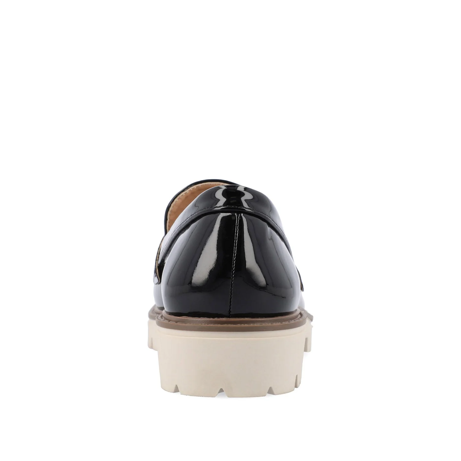 KENLY VEGAN LEATHER LOAFER FLATS IN WIDE - Black Patent - Image 7