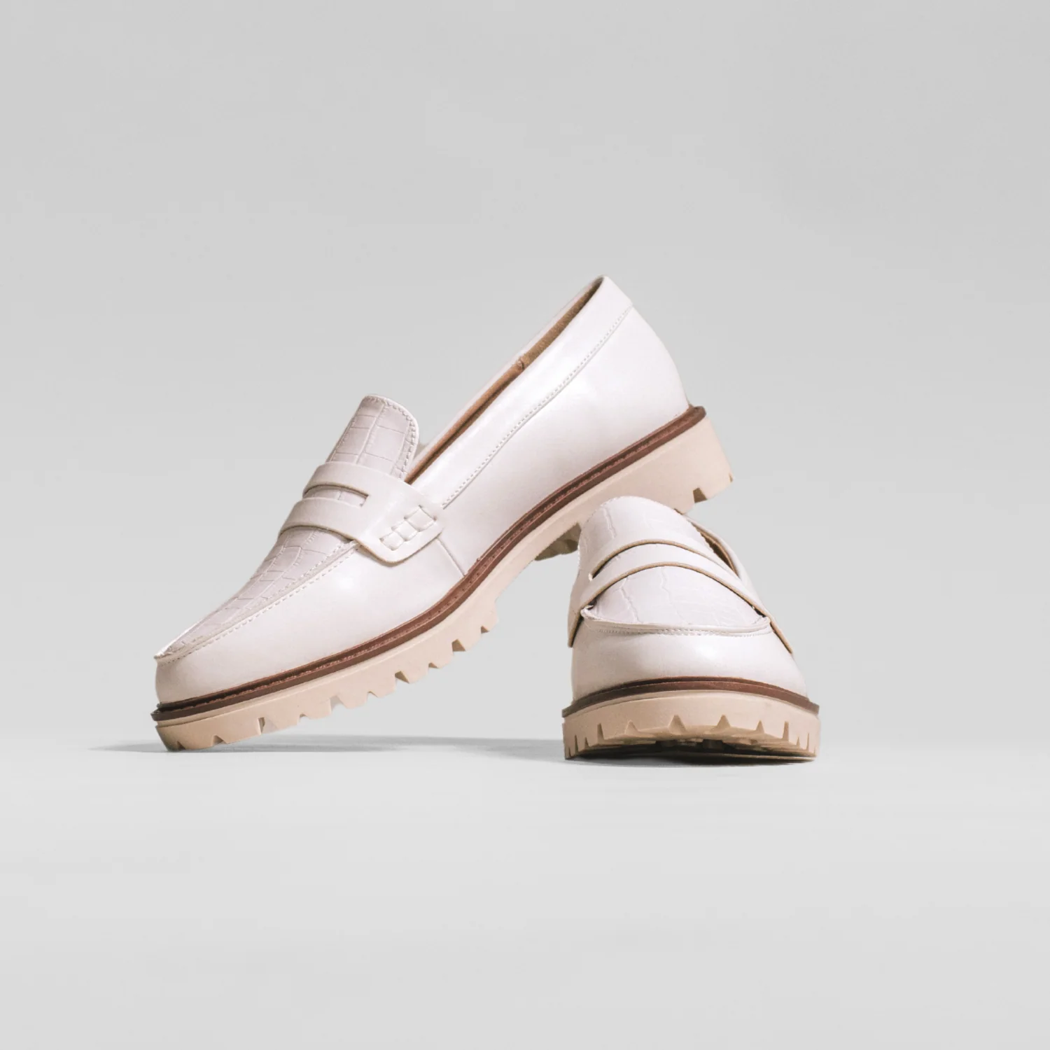 KENLY LOAFER FLATS IN SNAKE - Tan Snake - Image 11