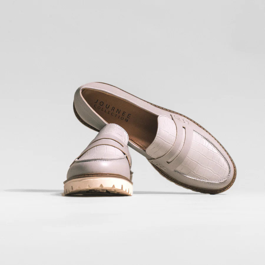 KENLY LOAFER FLATS IN SNAKE - Tan Snake - Image 13