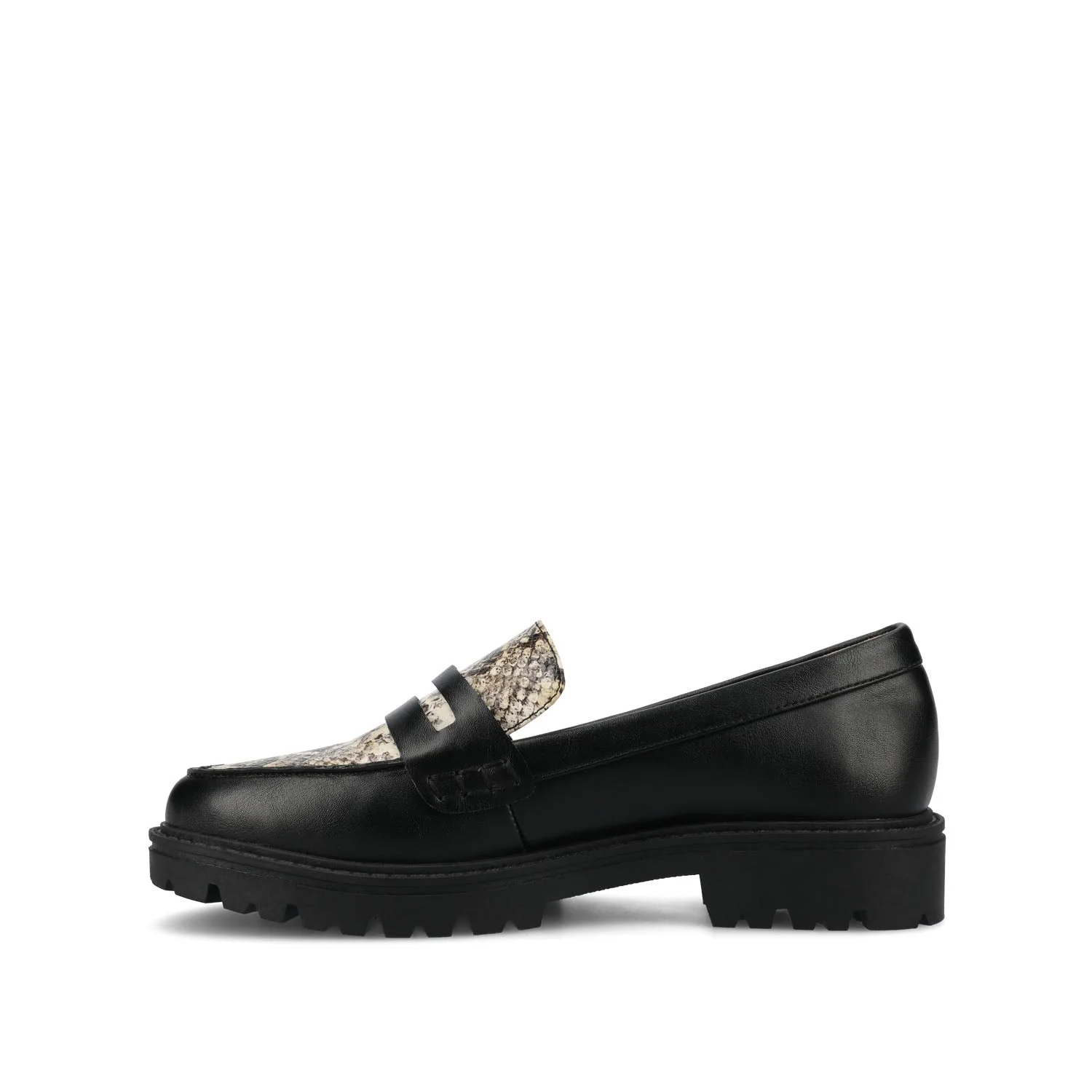 KENLY LOAFER FLATS IN SNAKE - Tan Snake - Image 4