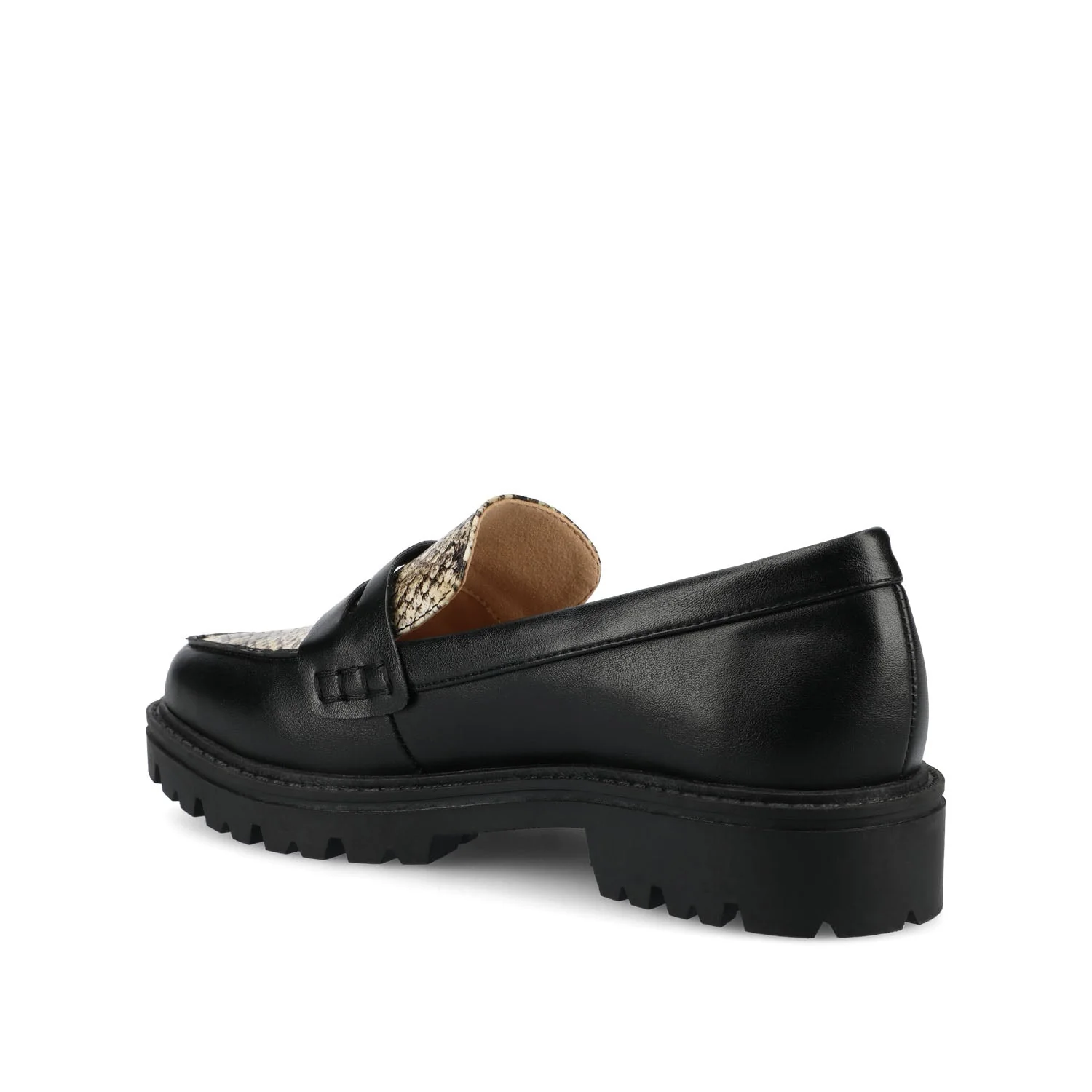 KENLY LOAFER FLATS IN SNAKE - Tan Snake - Image 5