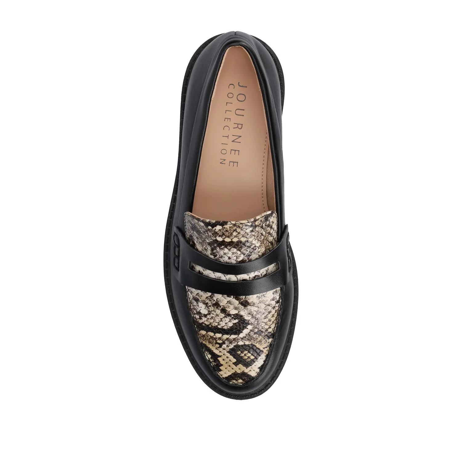 KENLY LOAFER FLATS IN SNAKE - Tan Snake - Image 6