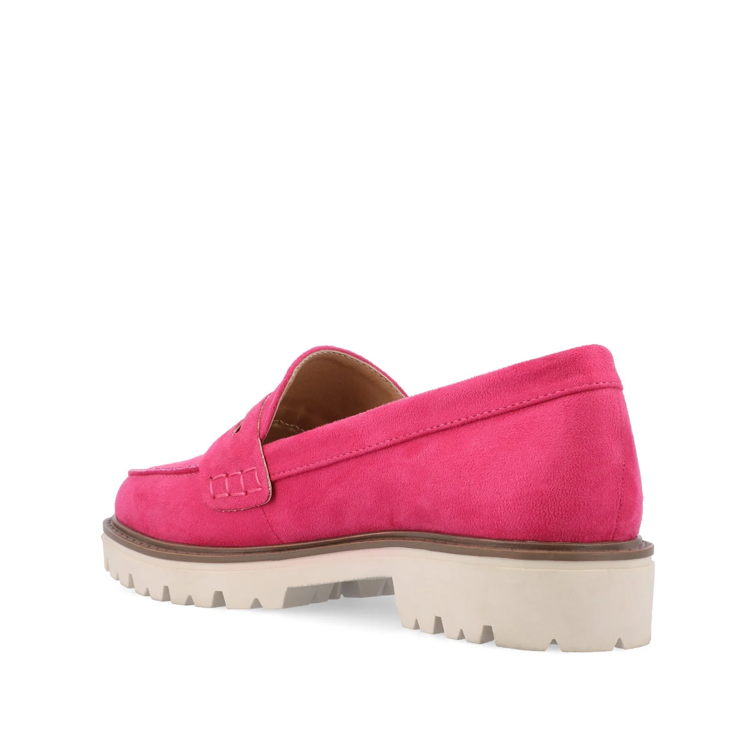 KENLY LOAFER FLATS IN FAUX SUEDE - Pink Faux Suede - Image 5
