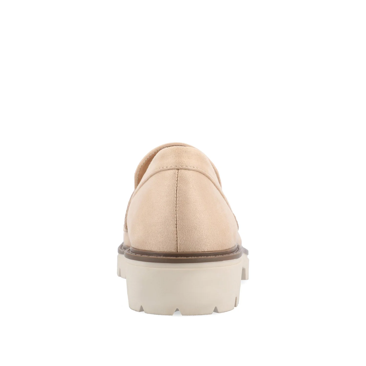 KENLY LOAFER FLATS IN FAUX SUEDE - Stone Faux Suede - Image 8
