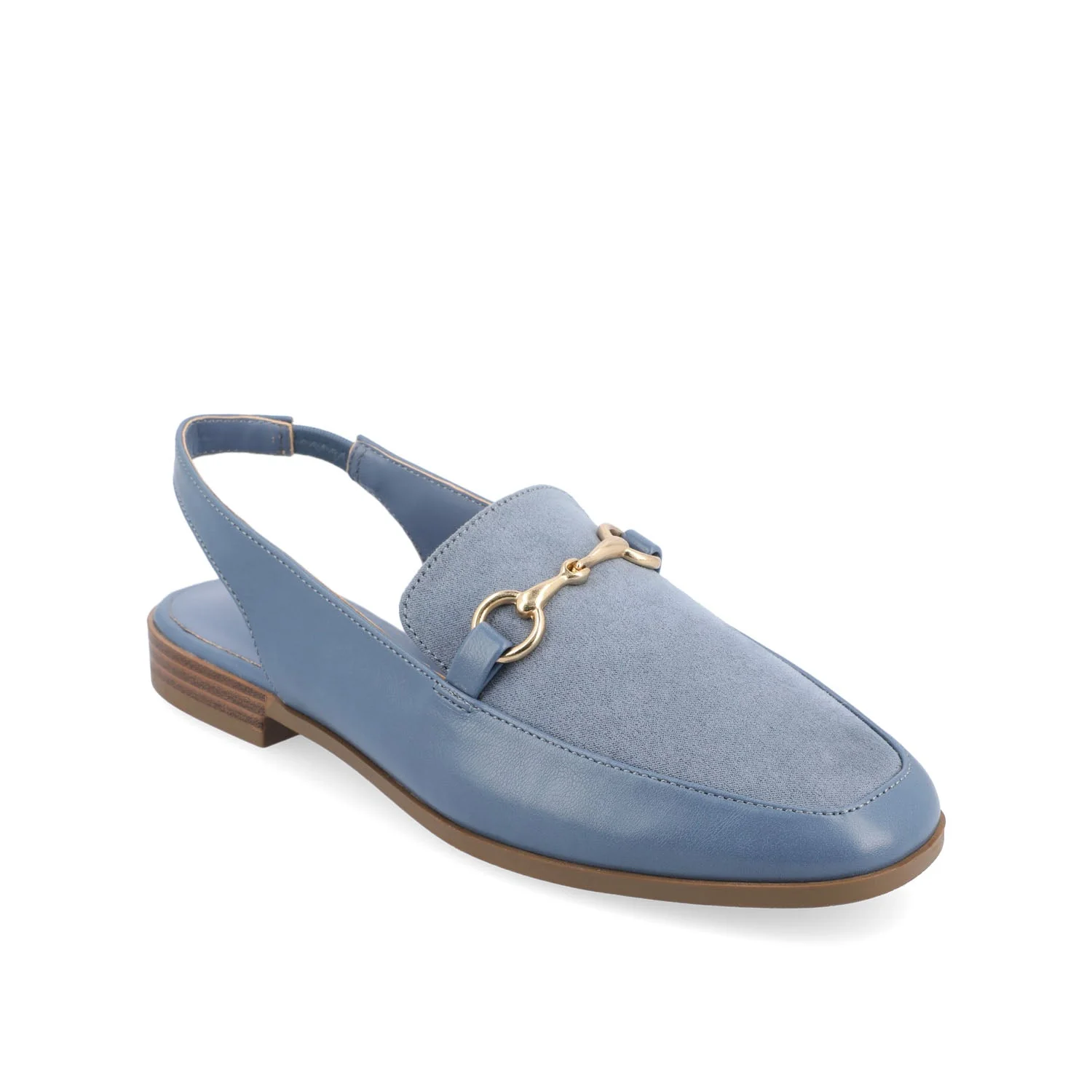 LAINEY LOAFER FLATS IN VEGAN LEATHER - Blue - Image 2