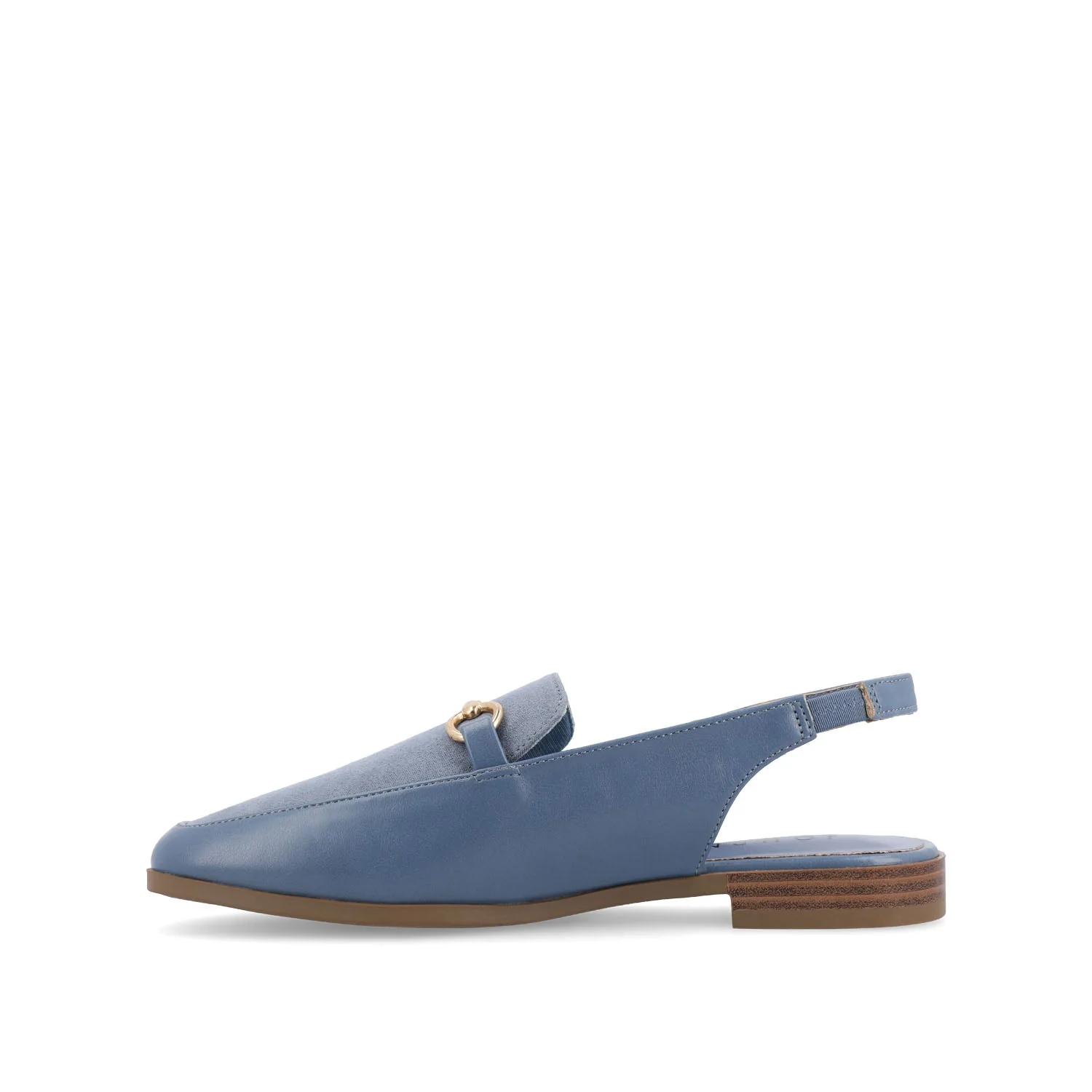LAINEY LOAFER FLATS IN VEGAN LEATHER - Blue - Image 3