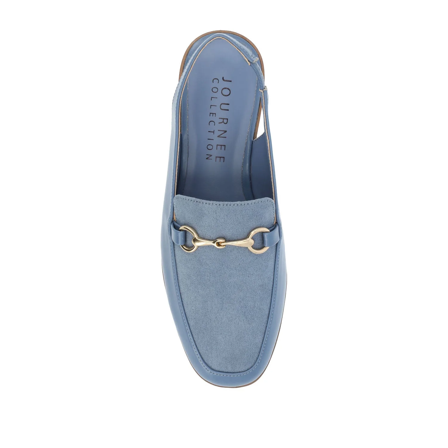 LAINEY LOAFER FLATS IN VEGAN LEATHER - Blue - Image 6
