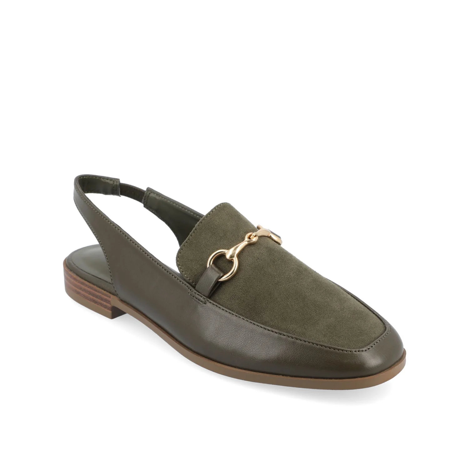 LAINEY LOAFER FLATS IN VEGAN LEATHER - Green - Image 2