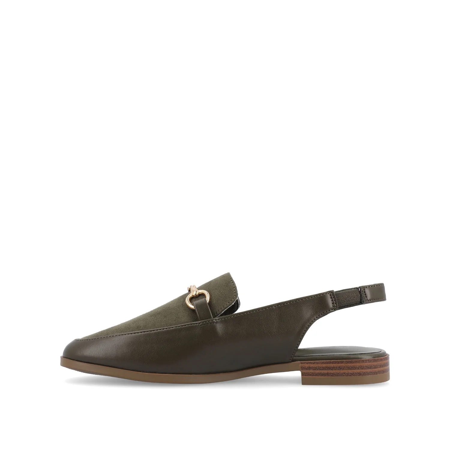 LAINEY LOAFER FLATS IN VEGAN LEATHER - Green - Image 3