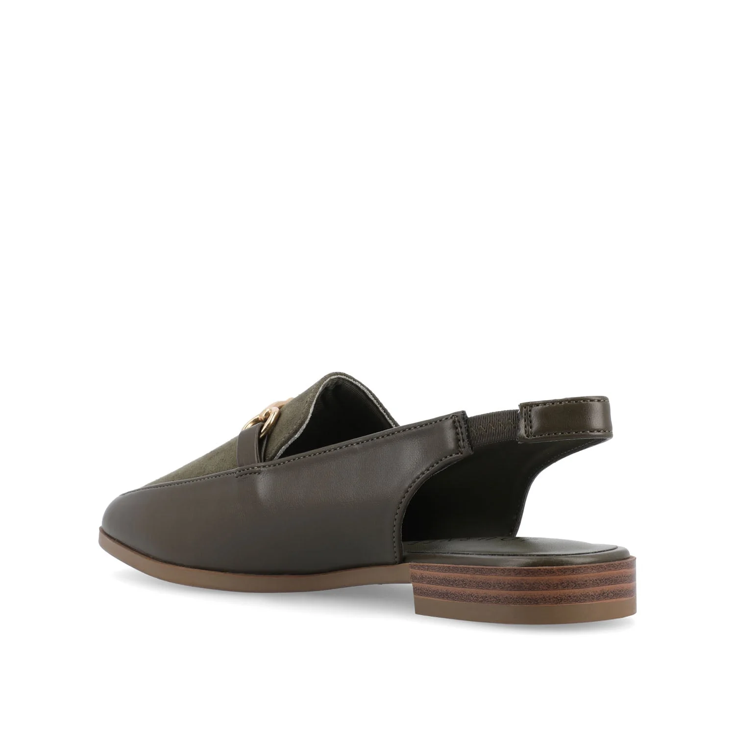 LAINEY LOAFER FLATS IN VEGAN LEATHER - Green - Image 4