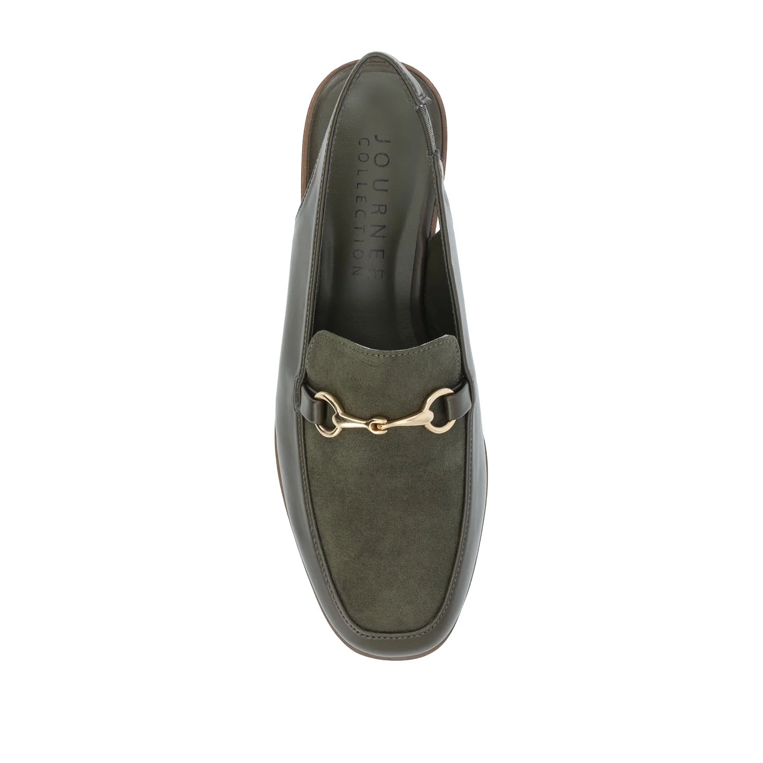 LAINEY LOAFER FLATS IN VEGAN LEATHER - Green - Image 6