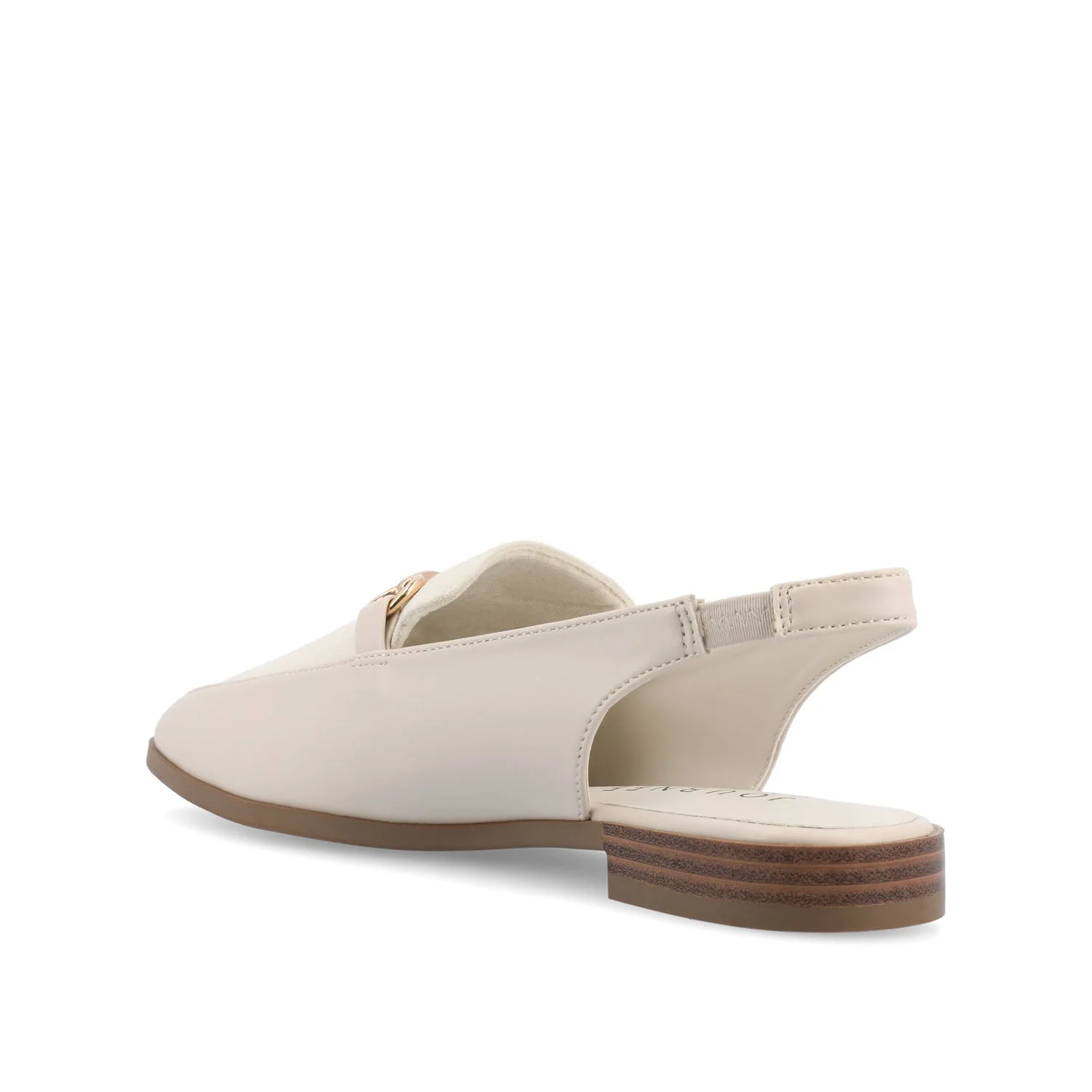 LAINEY LOAFER FLATS IN VEGAN LEATHER - Off White - Image 4