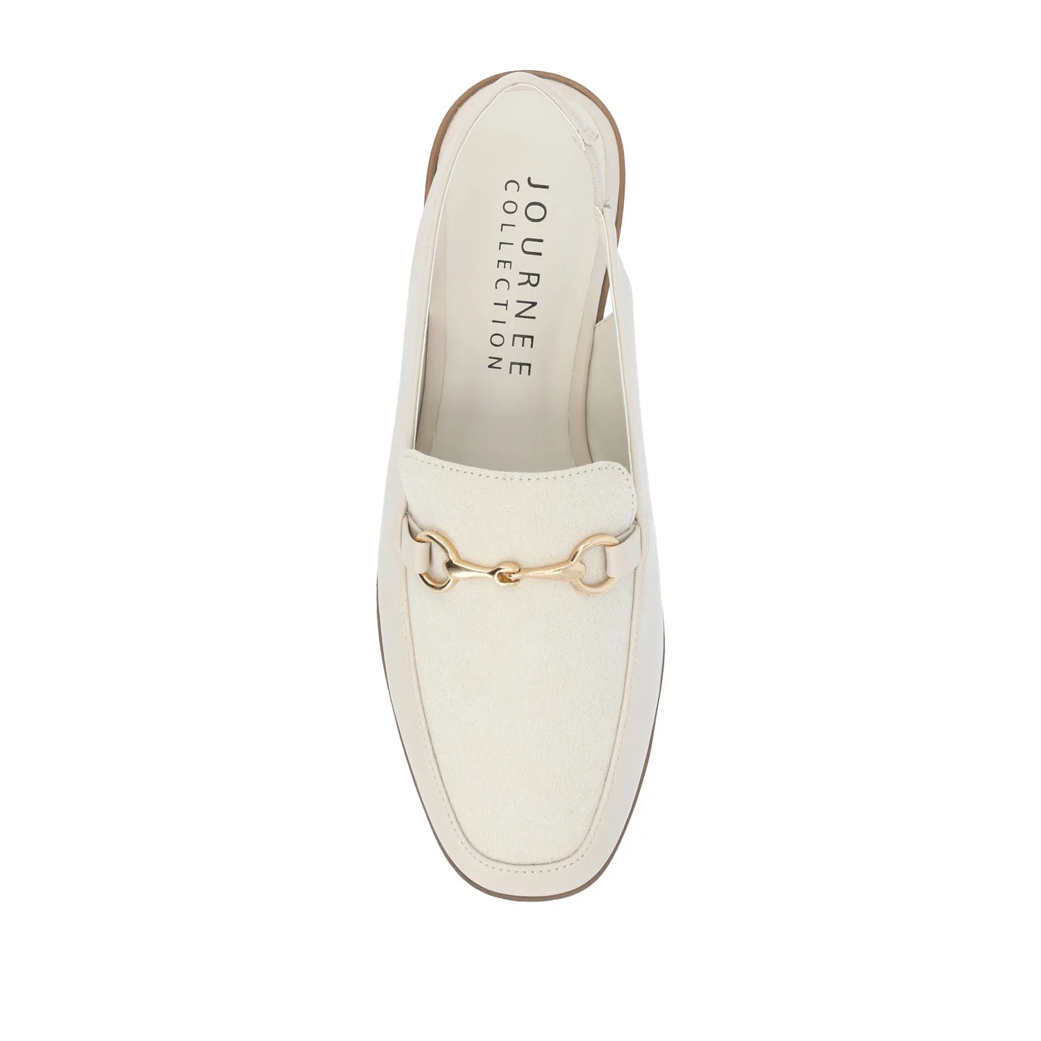 LAINEY LOAFER FLATS IN VEGAN LEATHER - Off White - Image 6
