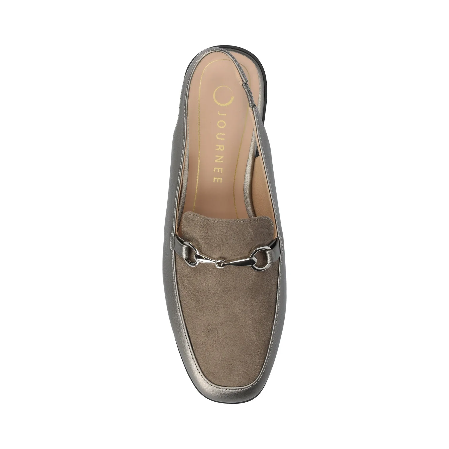 LAINEY LOAFER FLATS IN VEGAN LEATHER - Pewter - Image 4