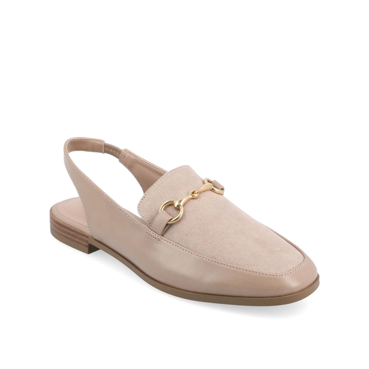 LAINEY LOAFER FLATS IN VEGAN LEATHER - Taupe - Image 2