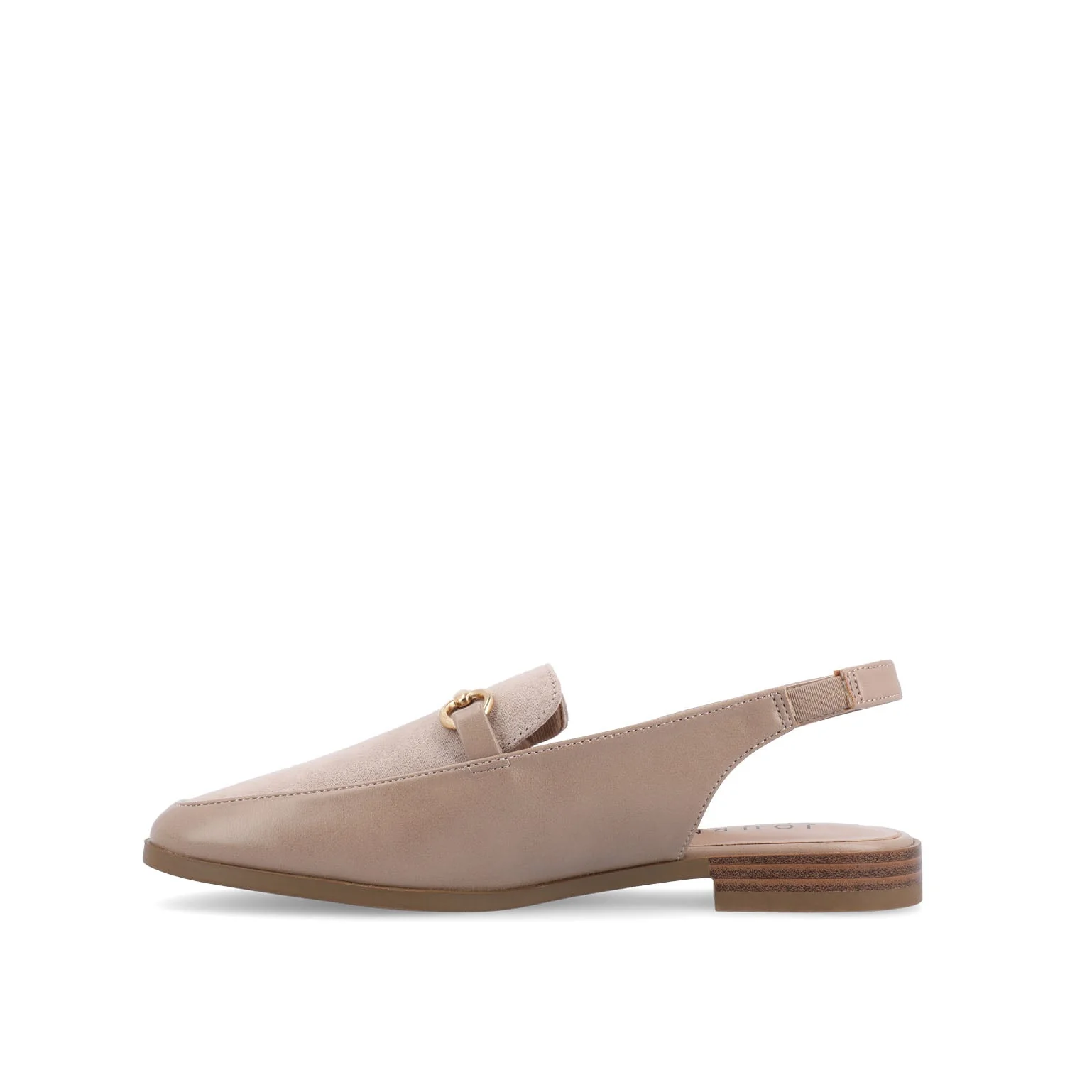 LAINEY LOAFER FLATS IN VEGAN LEATHER - Taupe - Image 3