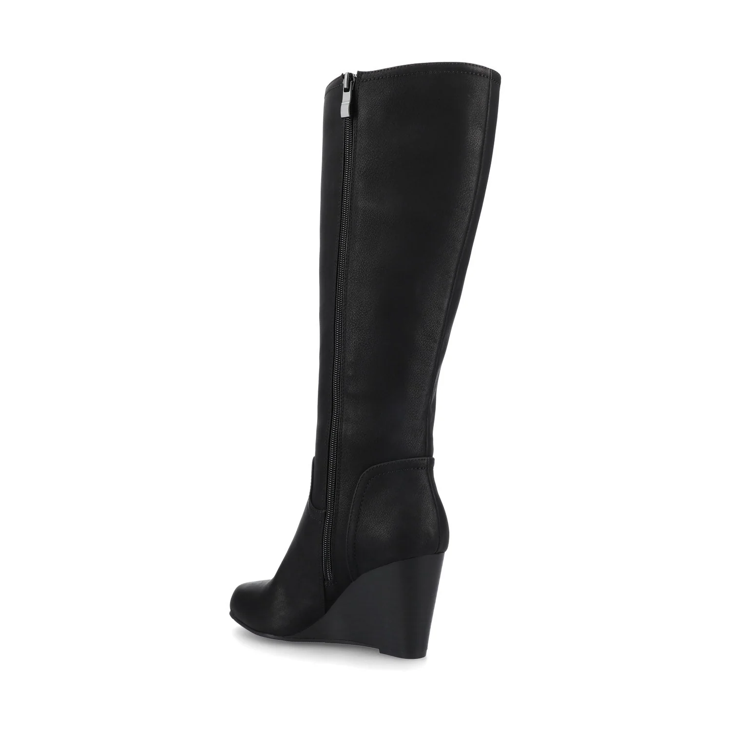 LANGLY KNEE-HIGH BOOTS IN VEGAN LEATHER - Black - Image 3