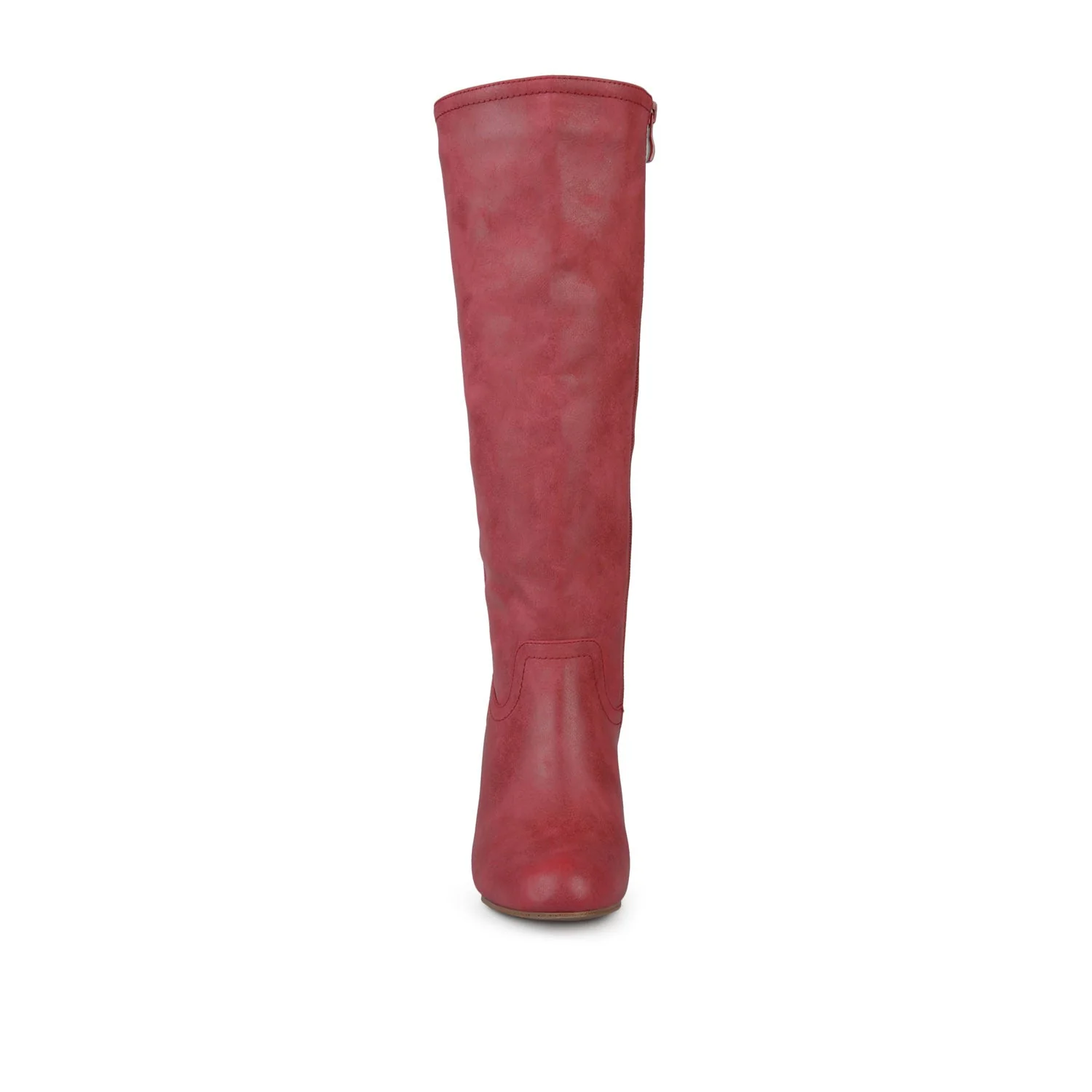 LANGLY KNEE-HIGH BOOTS IN VEGAN LEATHER - Red - Image 5