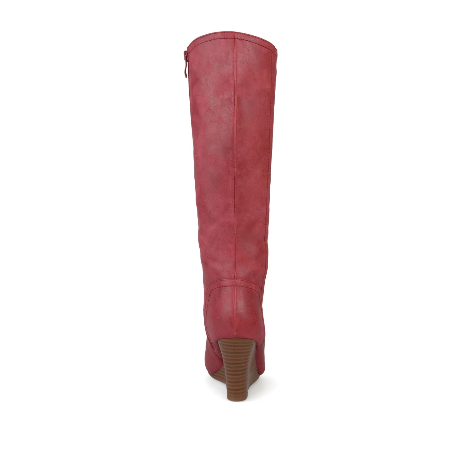 LANGLY KNEE-HIGH BOOTS IN VEGAN LEATHER - Red - Image 7