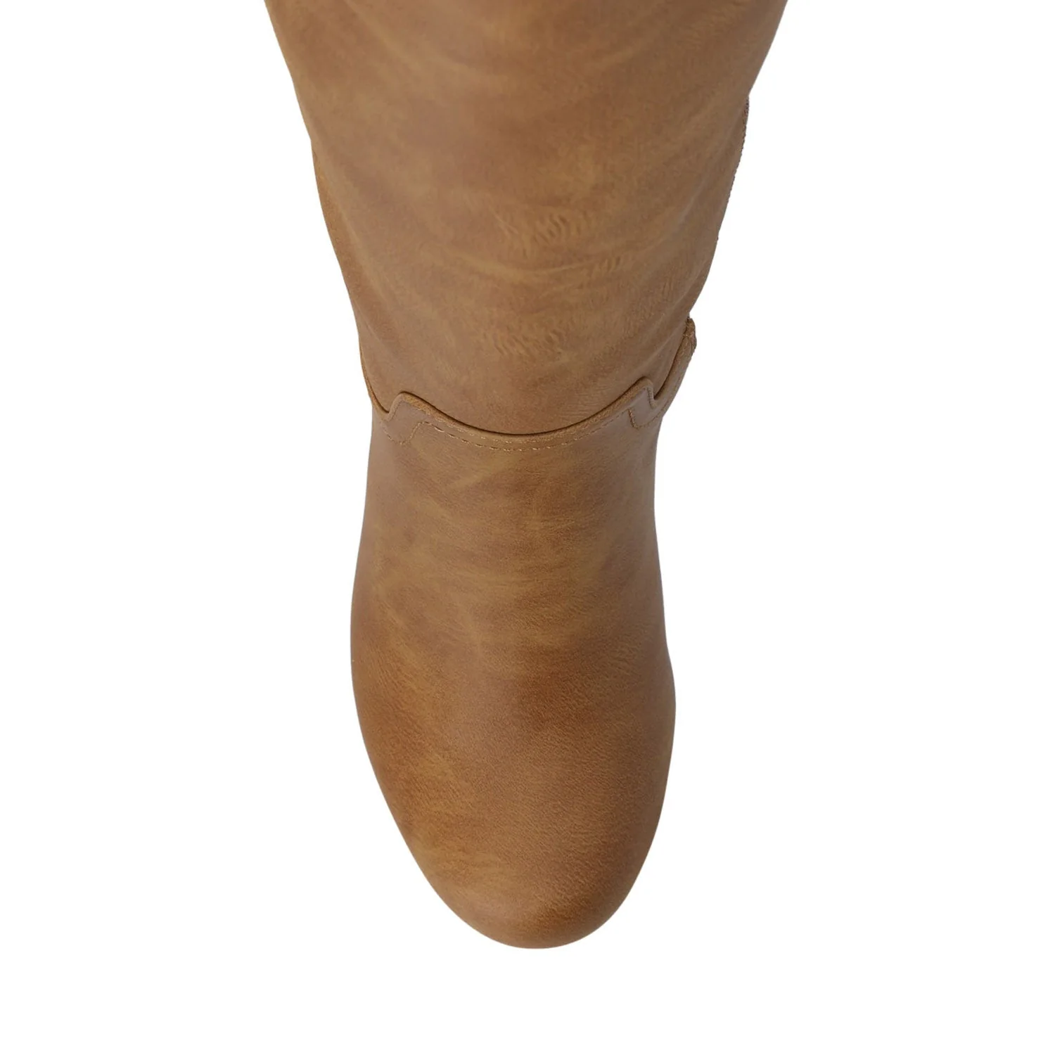 LANGLY KNEE-HIGH BOOTS IN VEGAN LEATHER - Tan - Image 4